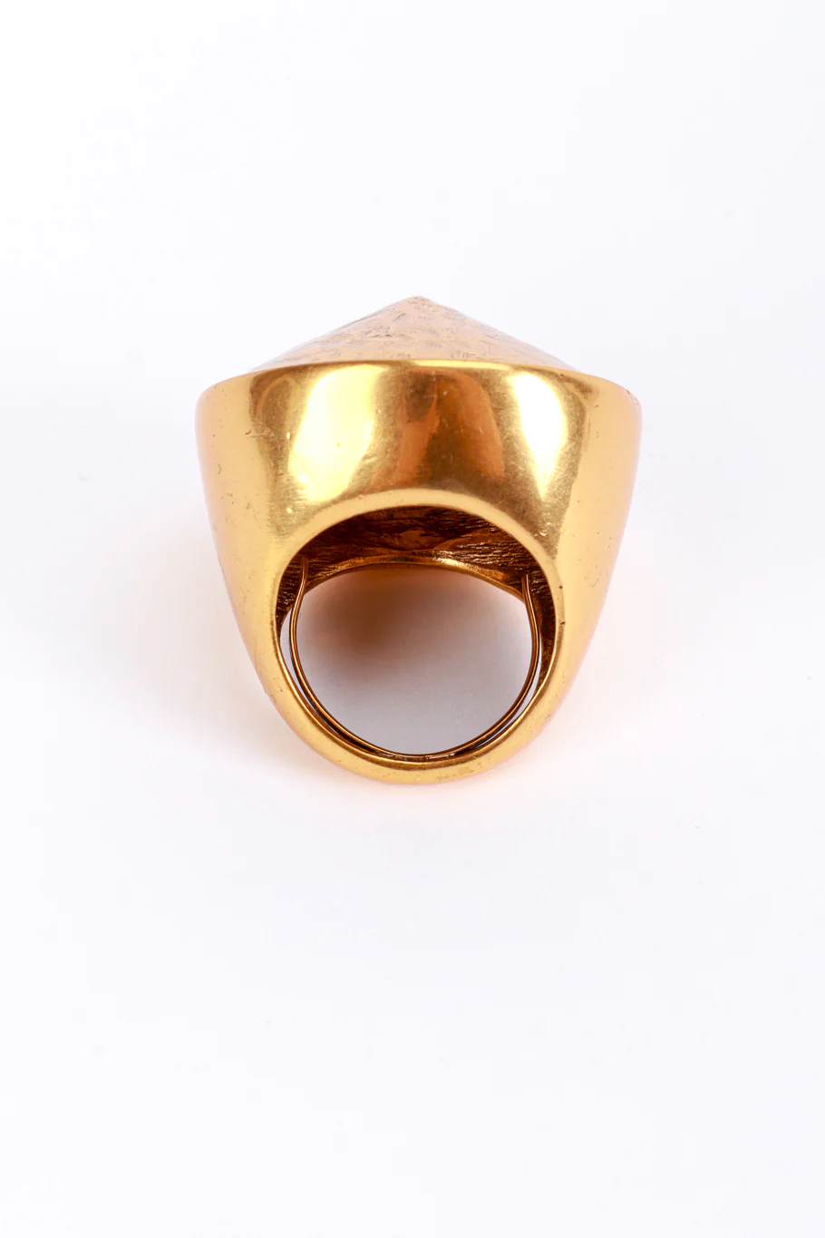 Golden Hammered Rivoli Ring - Image 4