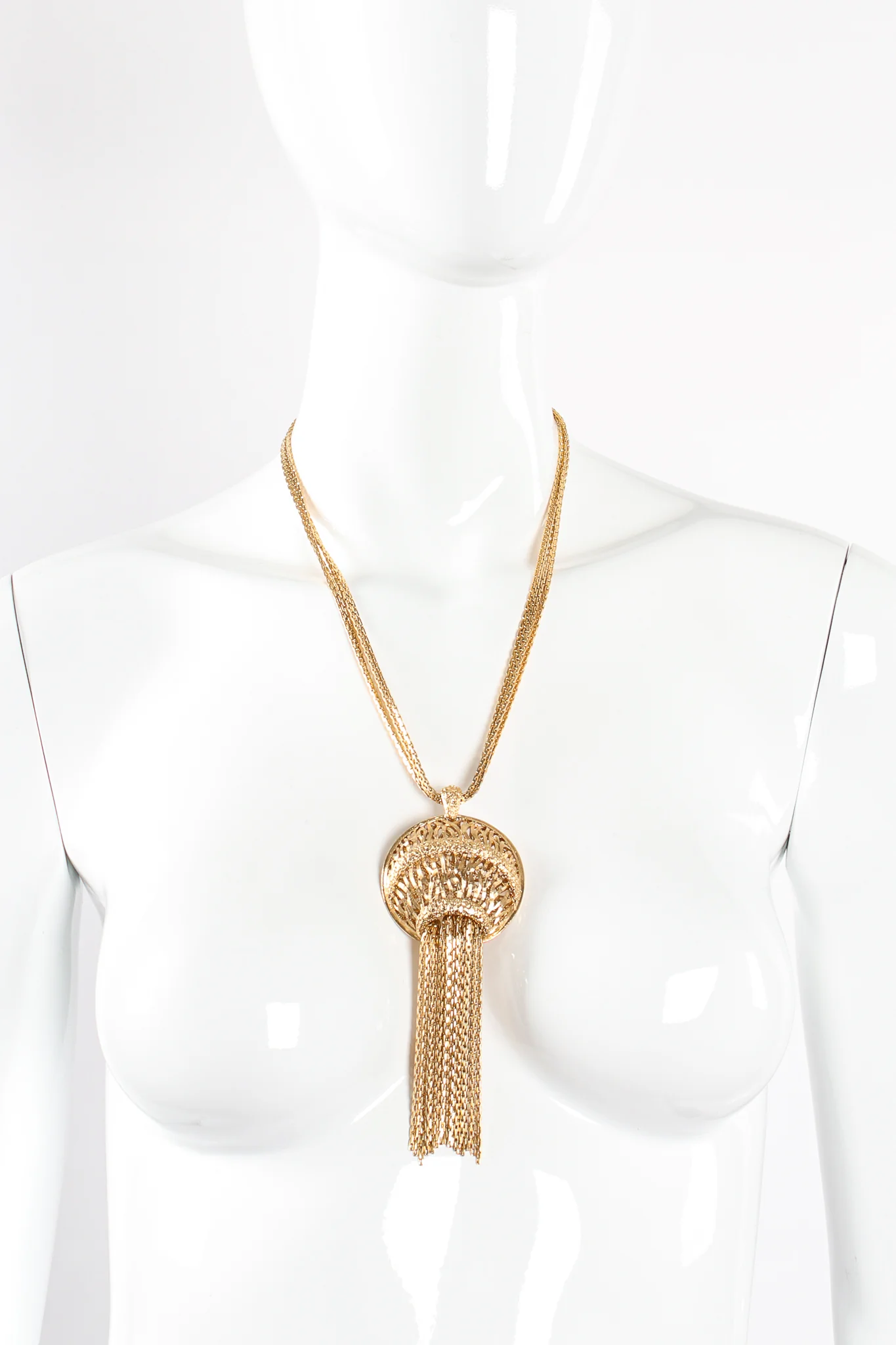 Golden Jellyfish Tassel Pendant - Image 2