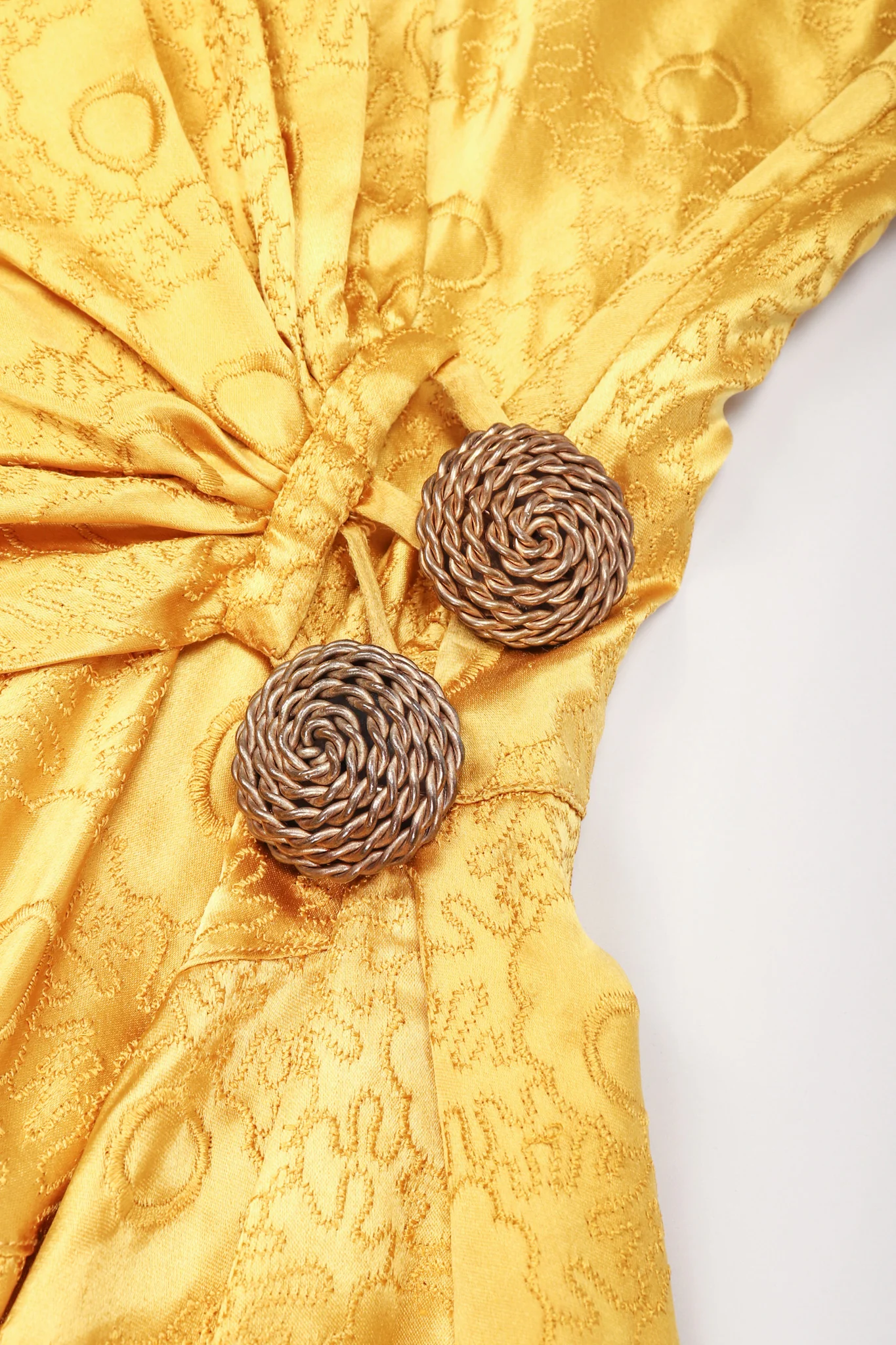 Golden Opium Satin Gown - Image 11