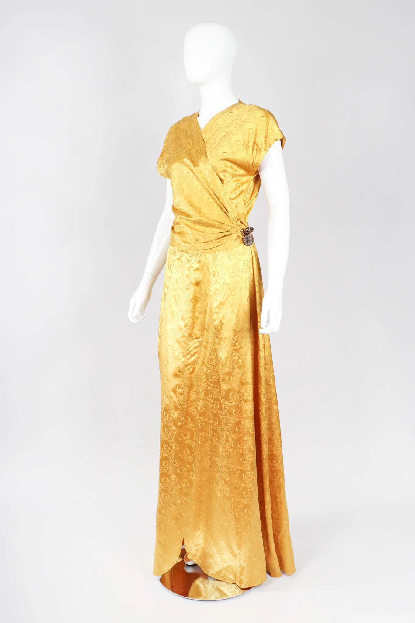 Golden Opium Satin Gown - Image 3