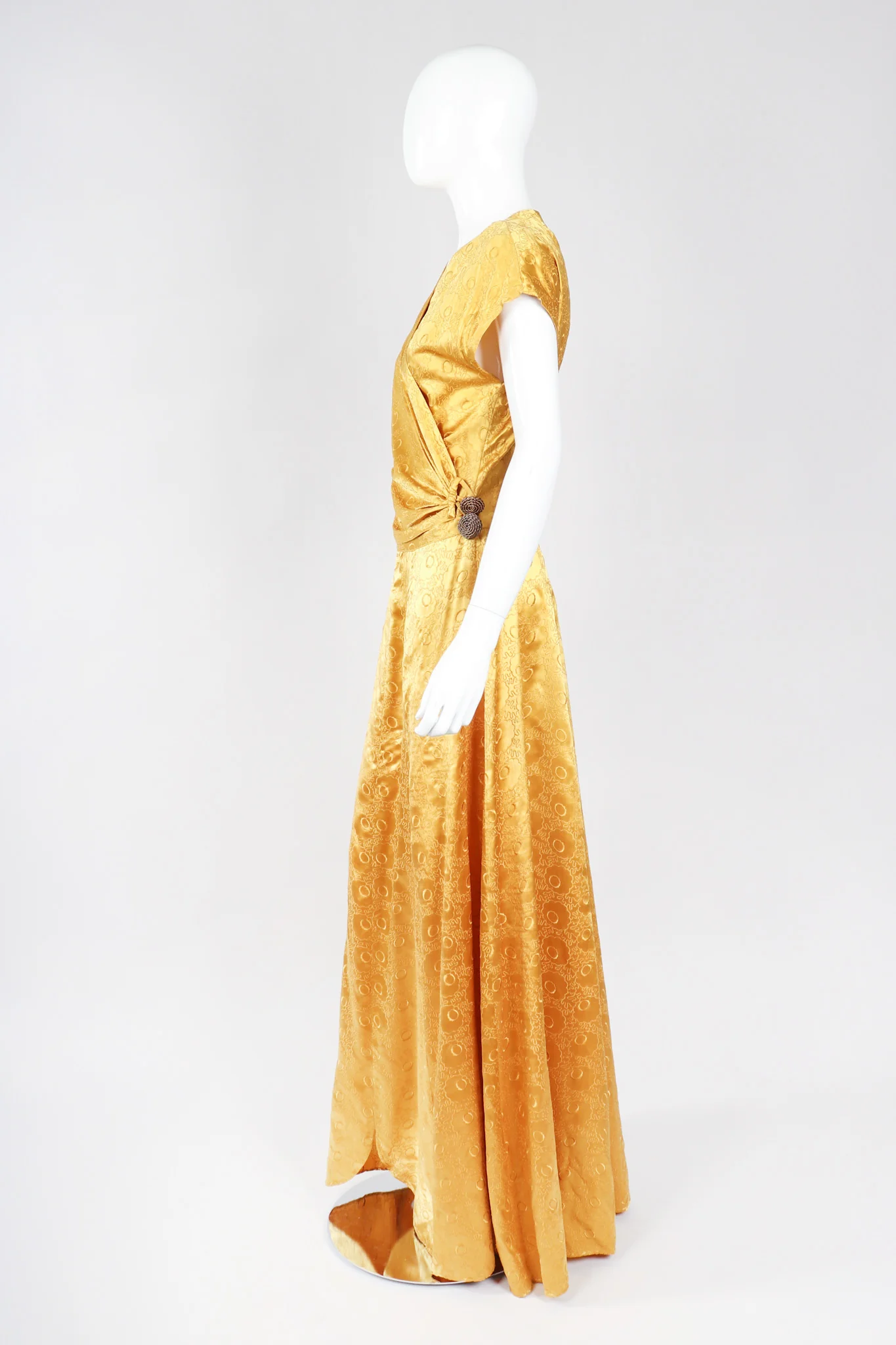 Golden Opium Satin Gown - Image 4