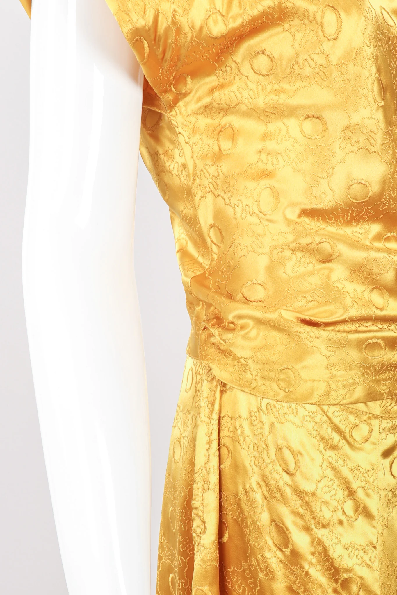 Golden Opium Satin Gown - Image 8