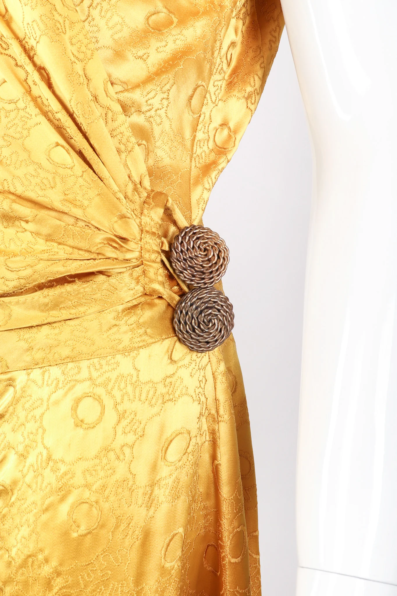 Golden Opium Satin Gown - Image 9
