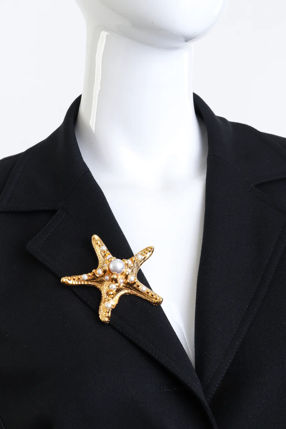 Golden Pearl Starfish Brooch - Image 2