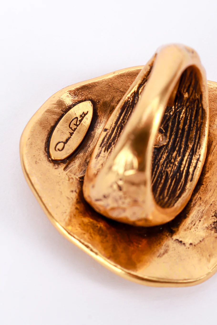 Golden Ripple Disc Ring - Image 5
