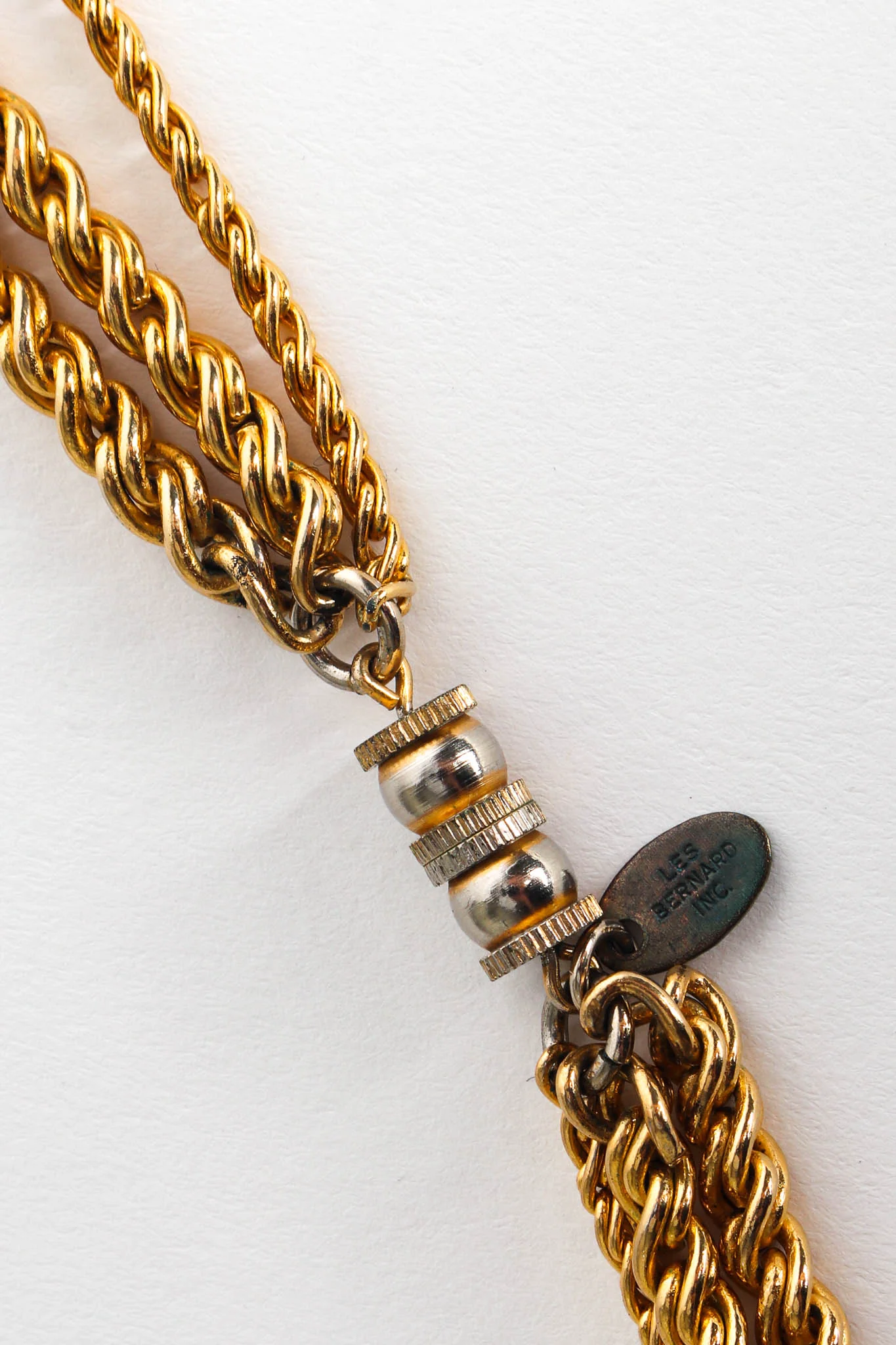 Golden Rope Triple Chain Necklace - Image 6
