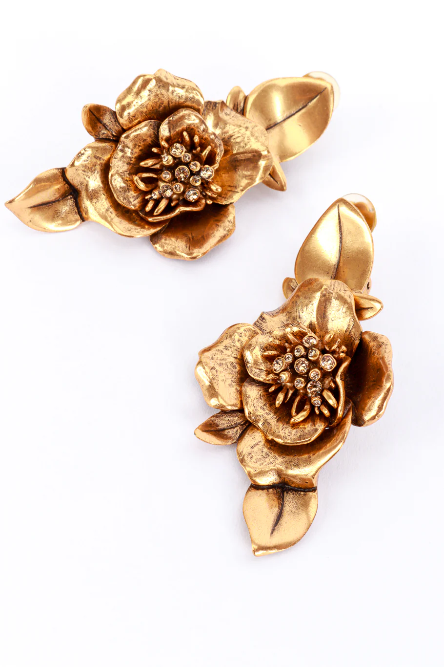 Golden Rose Drop Earrings - Image 3