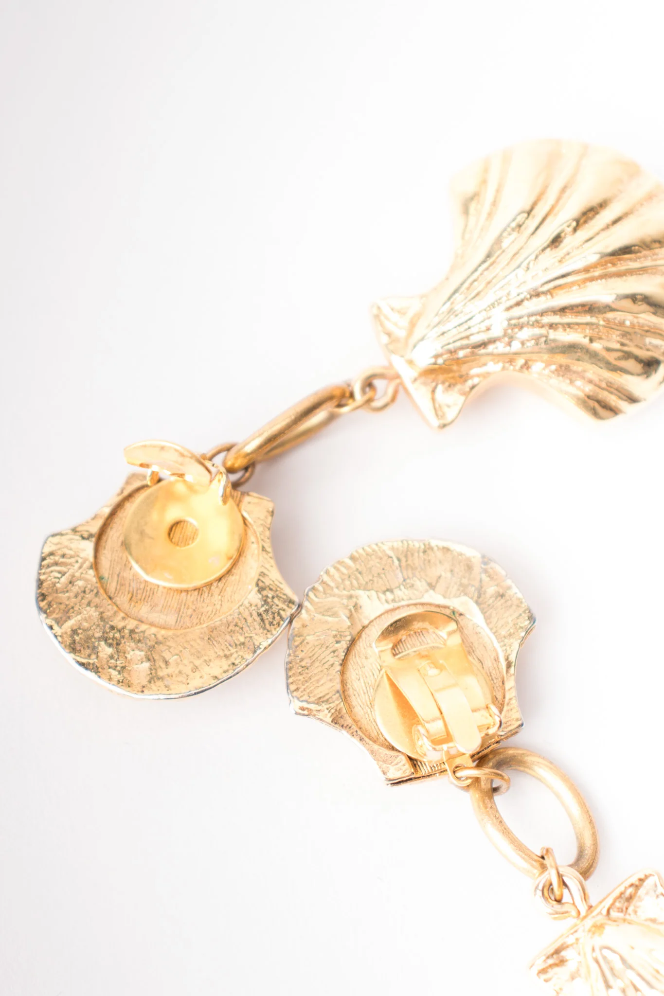 Golden Seashell Drop Earrings - Image 10