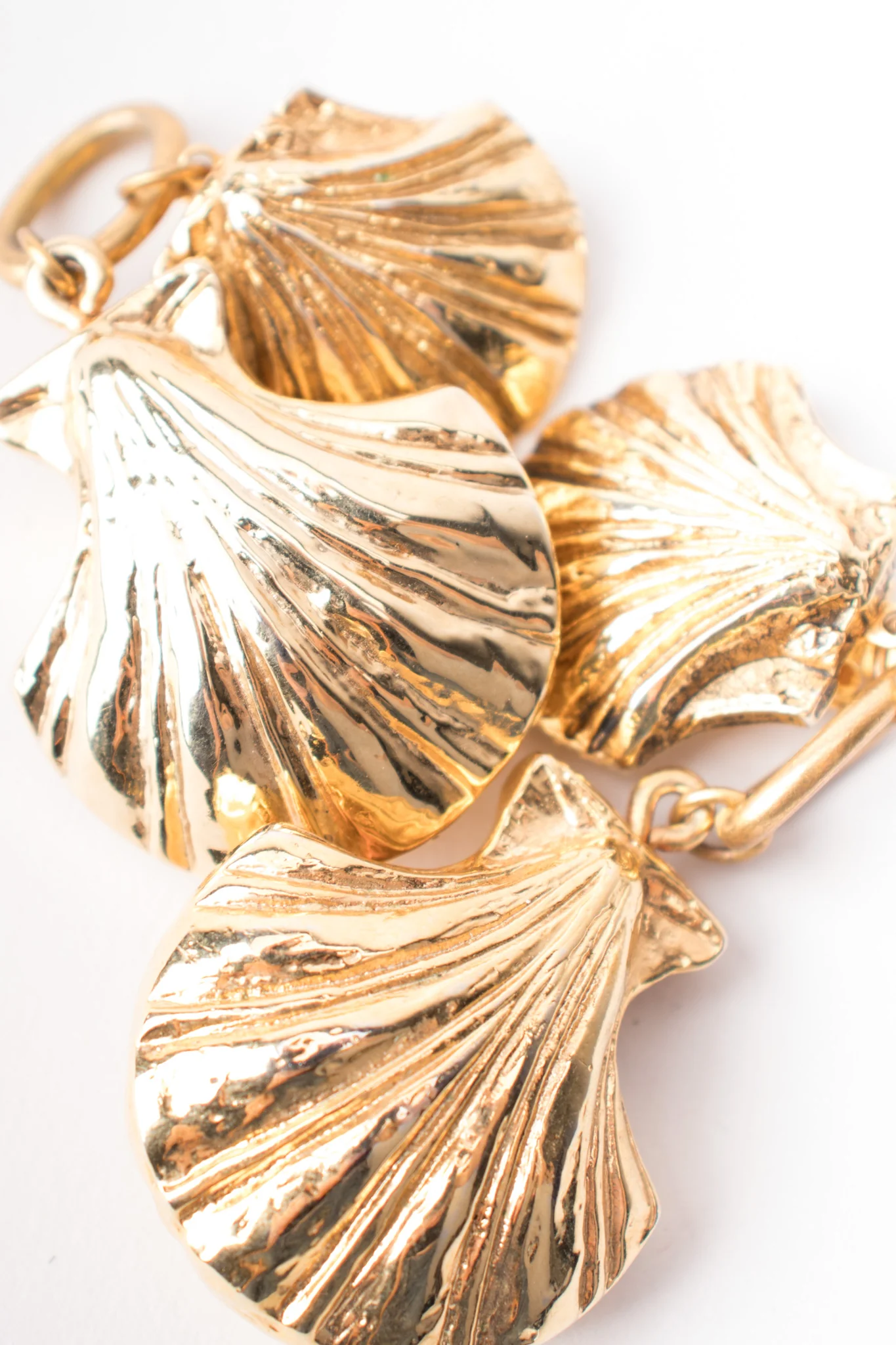 Golden Seashell Drop Earrings - Image 8