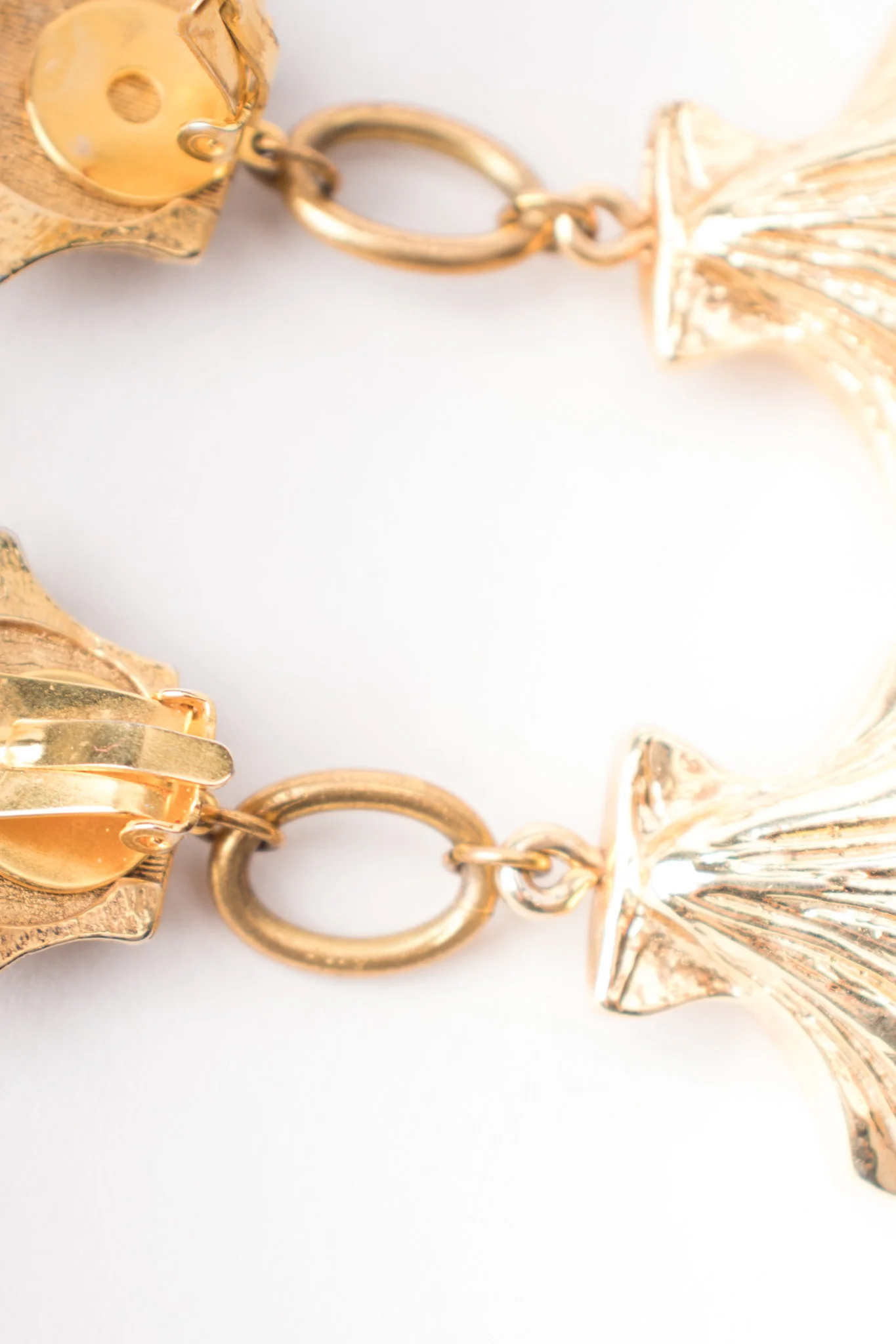 Golden Seashell Drop Earrings - Image 9