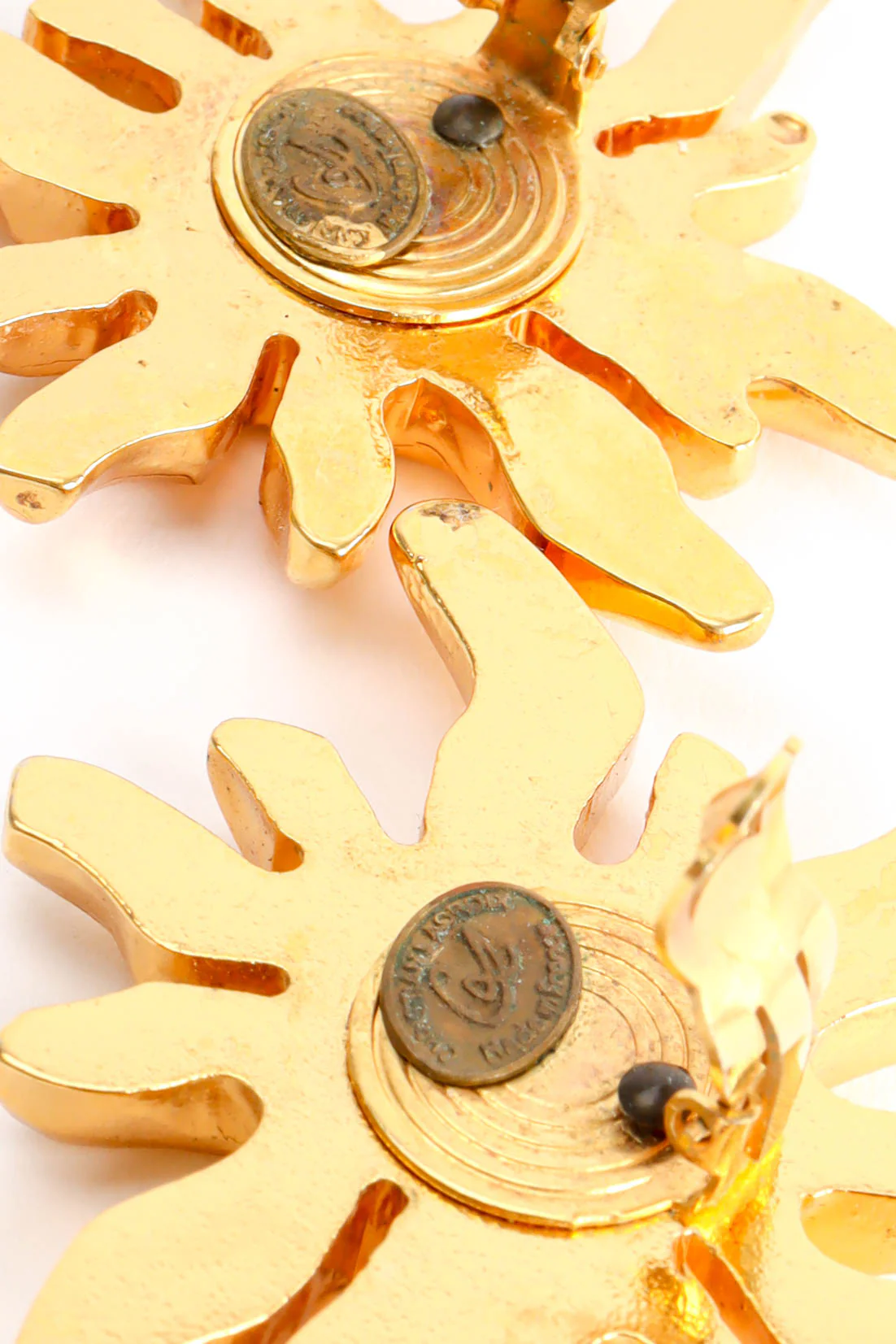 Golden Sun Burst Earrings - Image 7