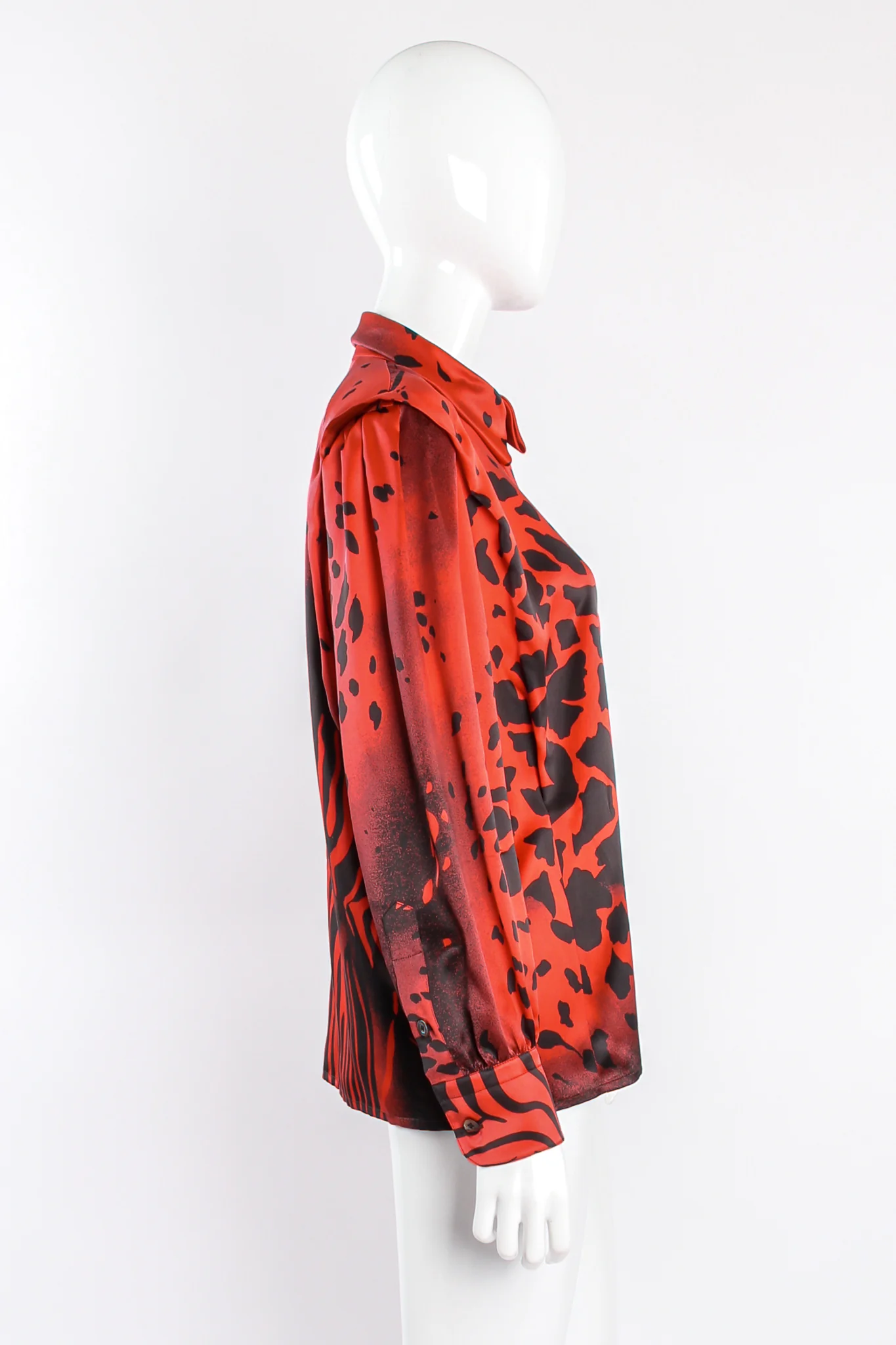 Graphic Animal Print Blouse - Image 4