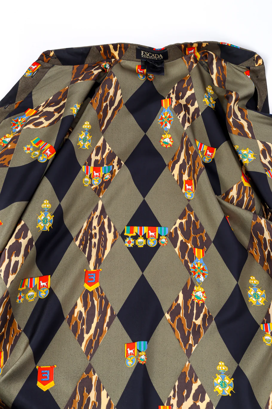 Graphic Harlequin Silk Blouse - Image 6
