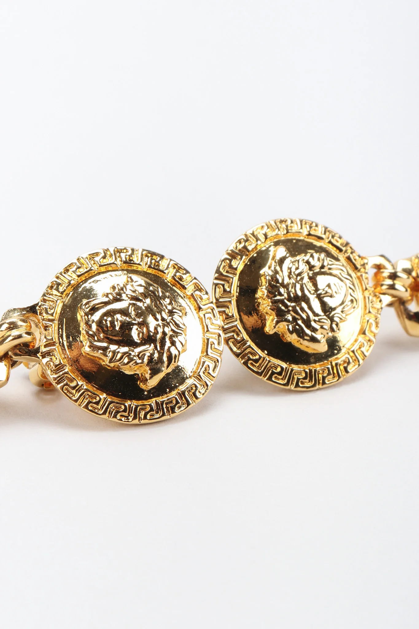 Greek Key Medusa Drop Earrings - Image 5