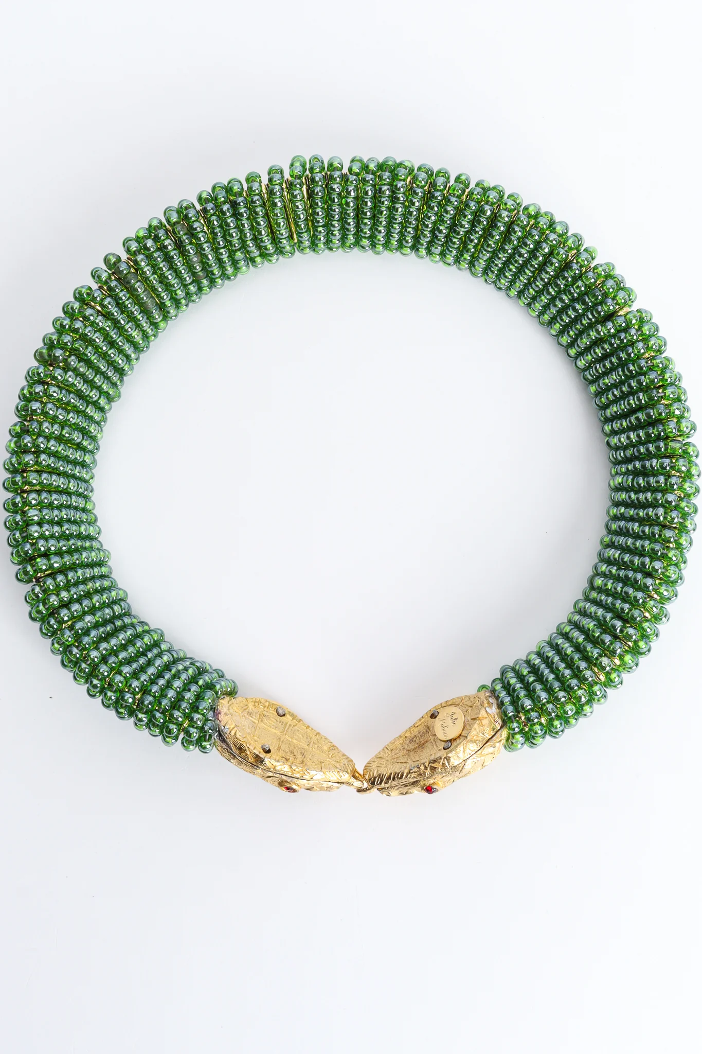 Green Beaded Snake Collar - Image 8