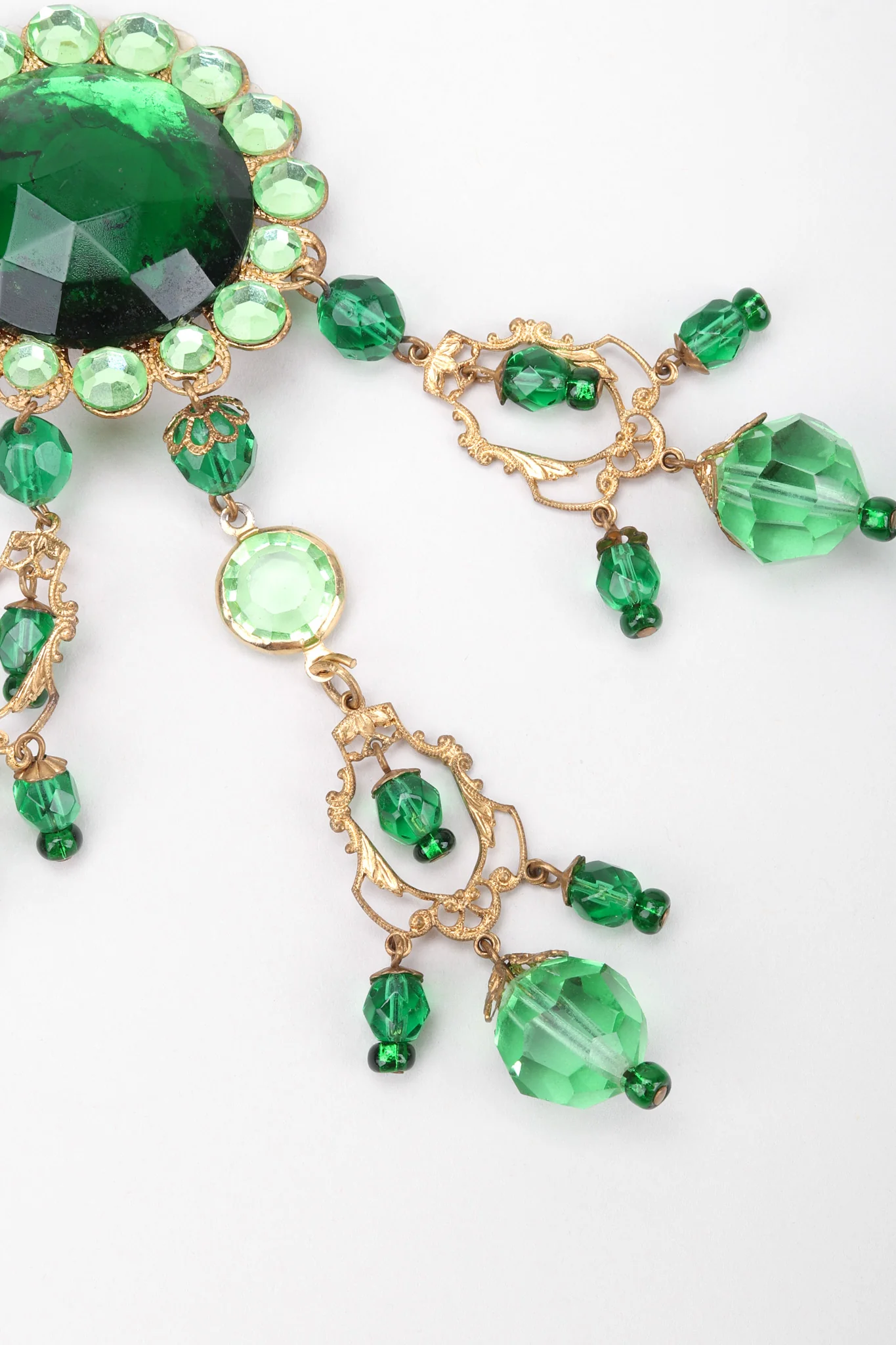 Green Envy Crystal Chandelier Earrings - Image 5