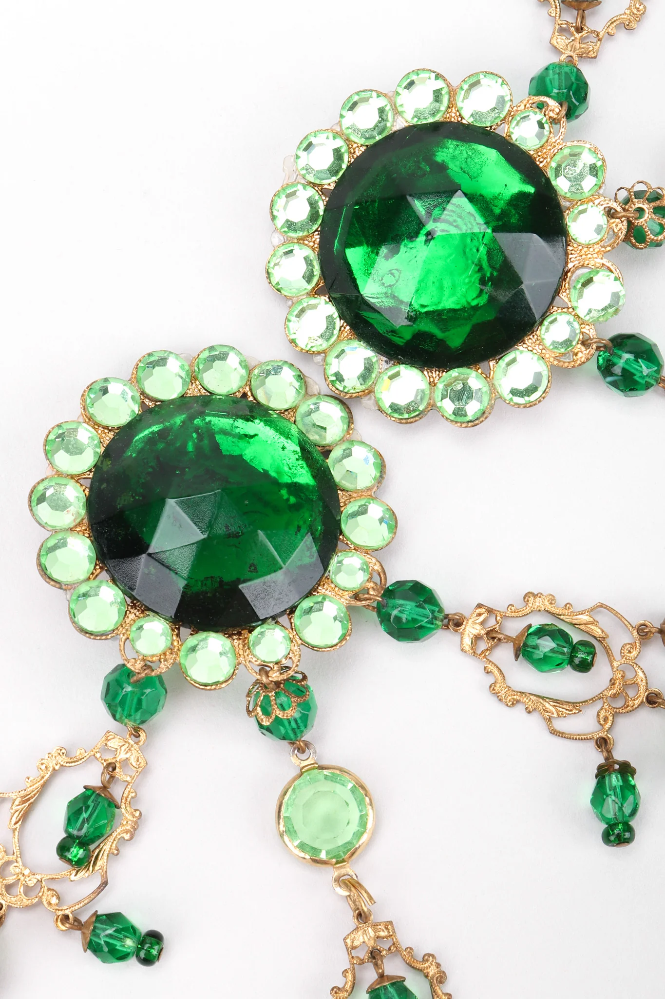 Green Envy Crystal Chandelier Earrings - Image 6