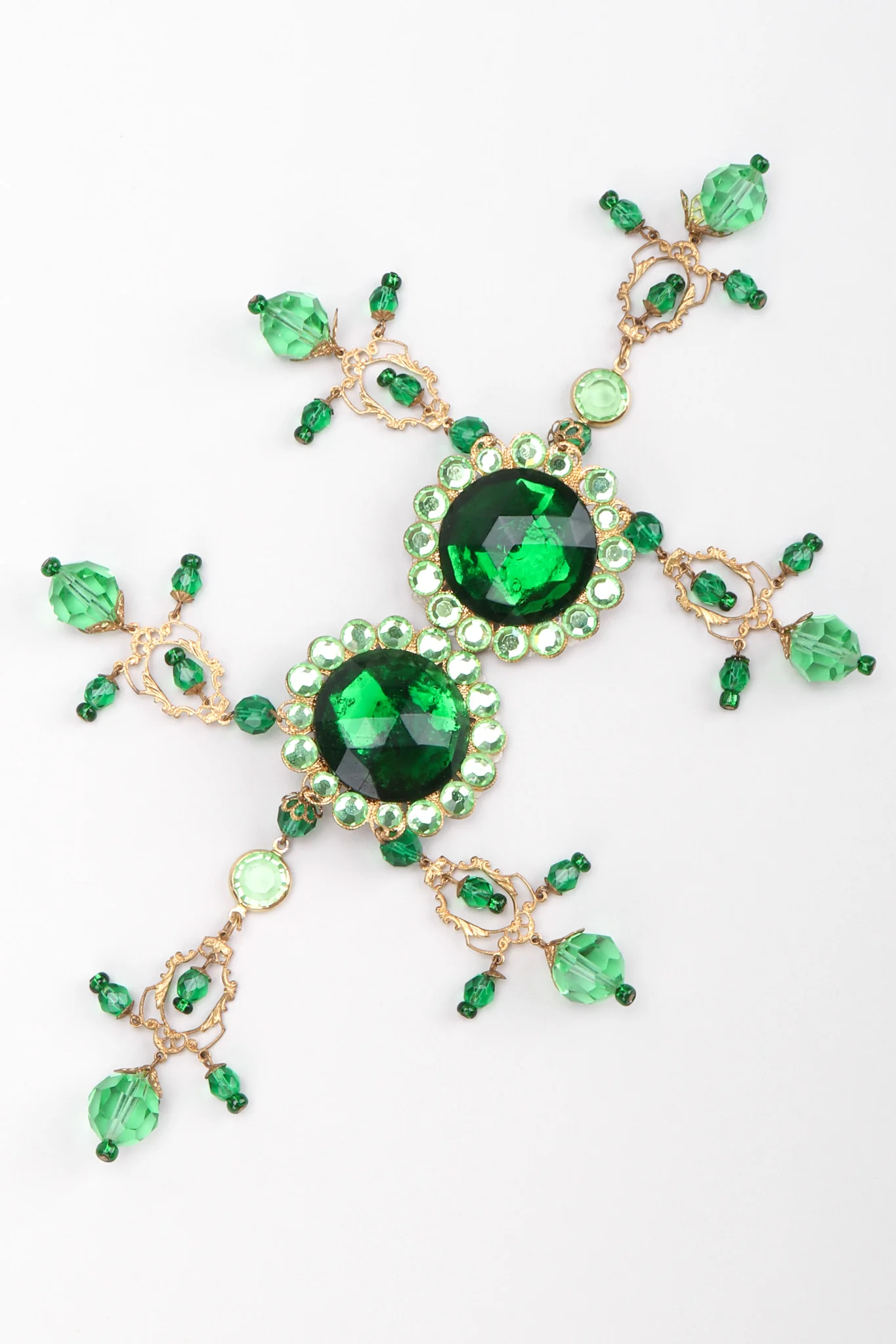 Green Envy Crystal Chandelier Earrings - Image 7