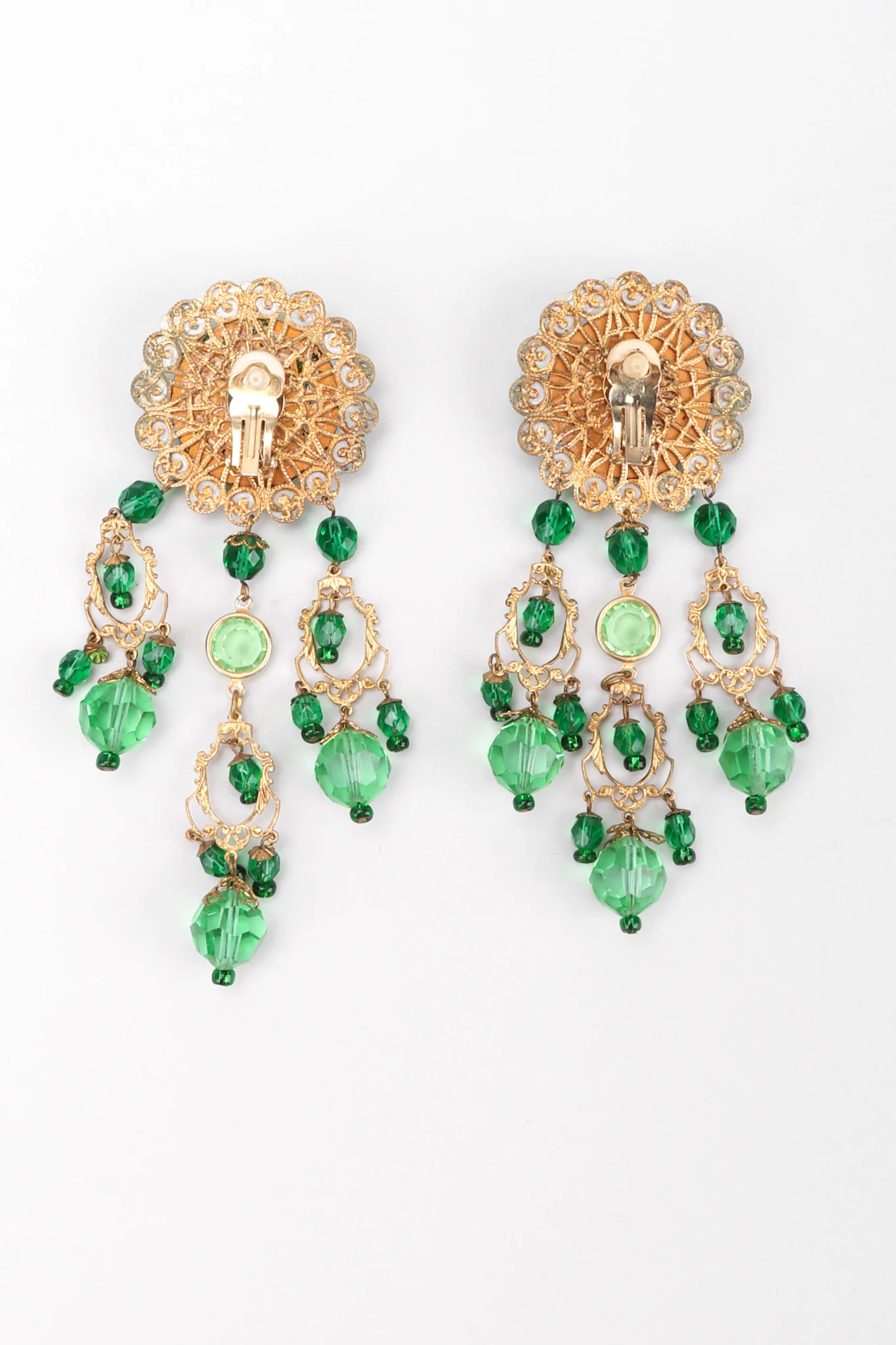 Green Envy Crystal Chandelier Earrings - Image 8