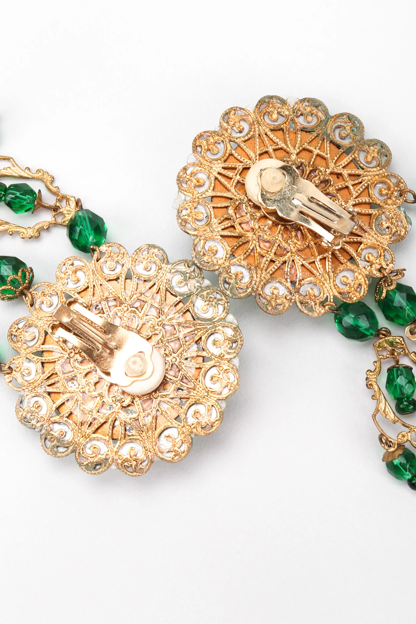 Green Envy Crystal Chandelier Earrings - Image 9
