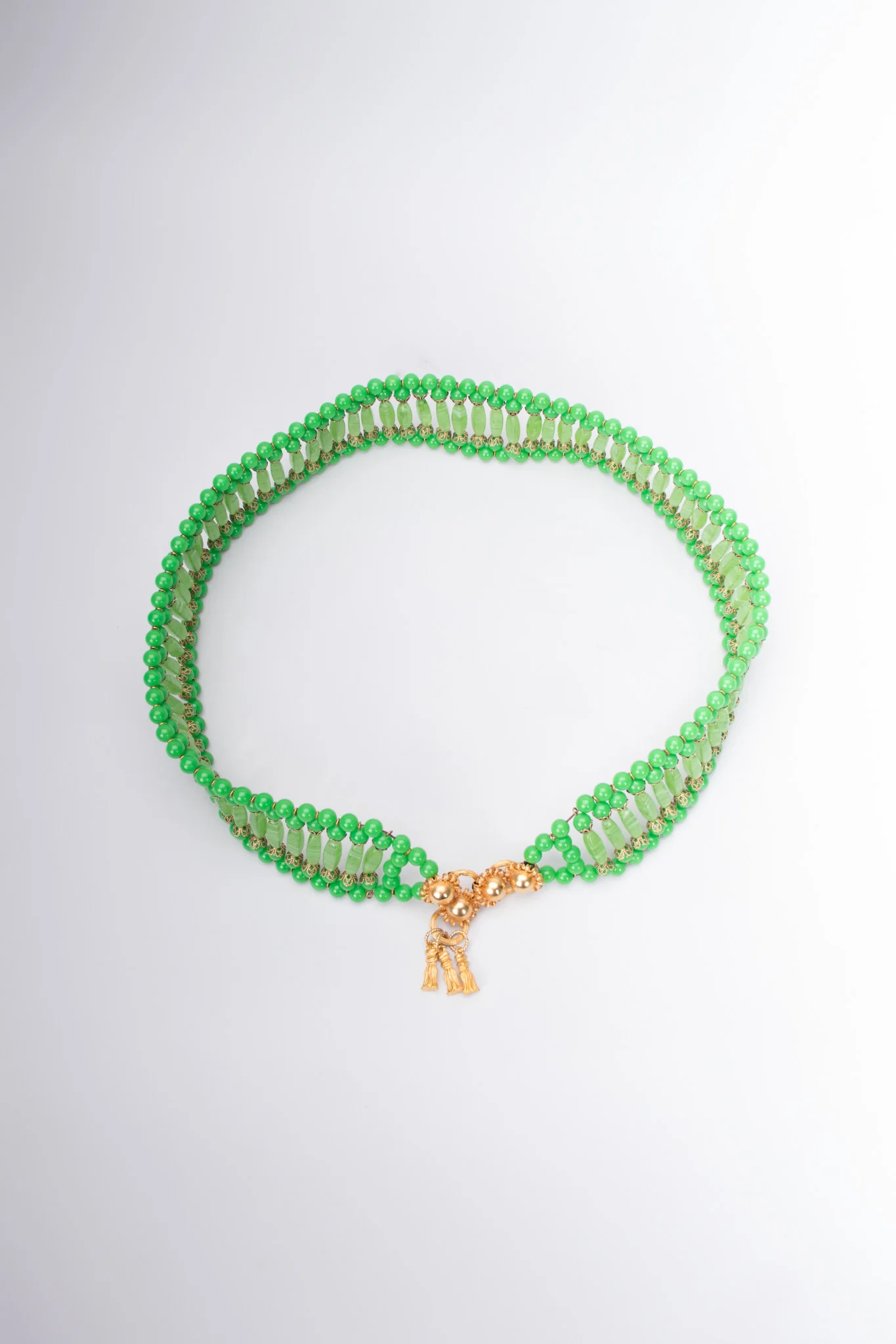 Green Glass Bead Belt - Image 3
