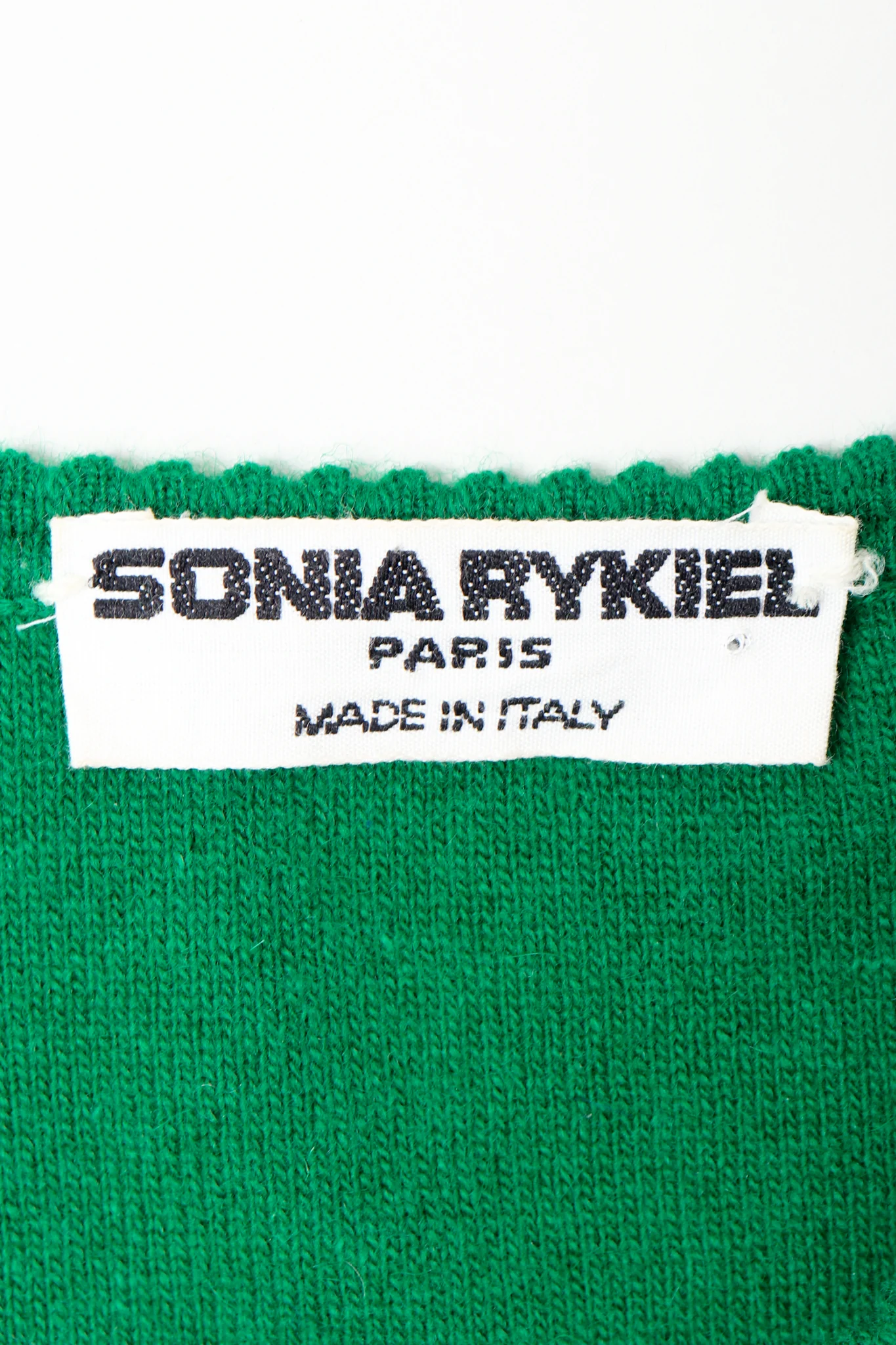 Green Knit Triangle Yoke Sweater - Image 7