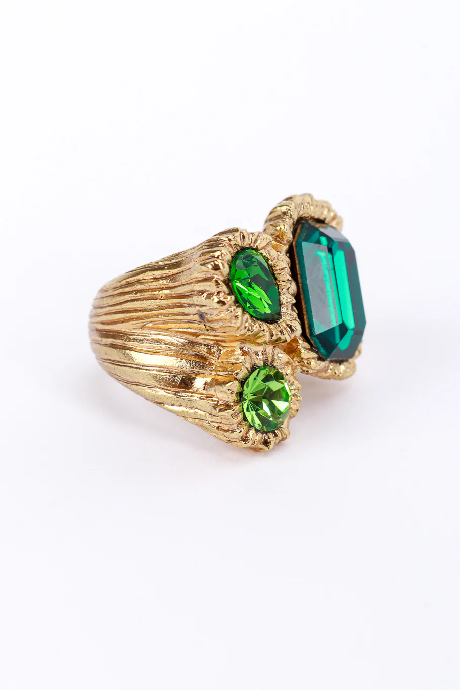 Greens Mixed Cut Crystal Ring - Image 3