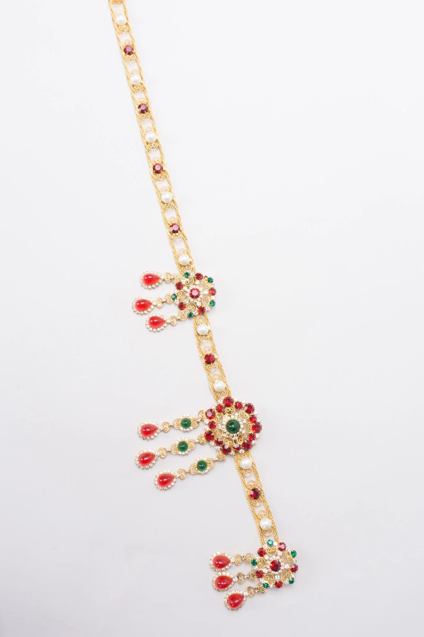 Gripoix Glass Cabochon Crystal Belt - Image 4