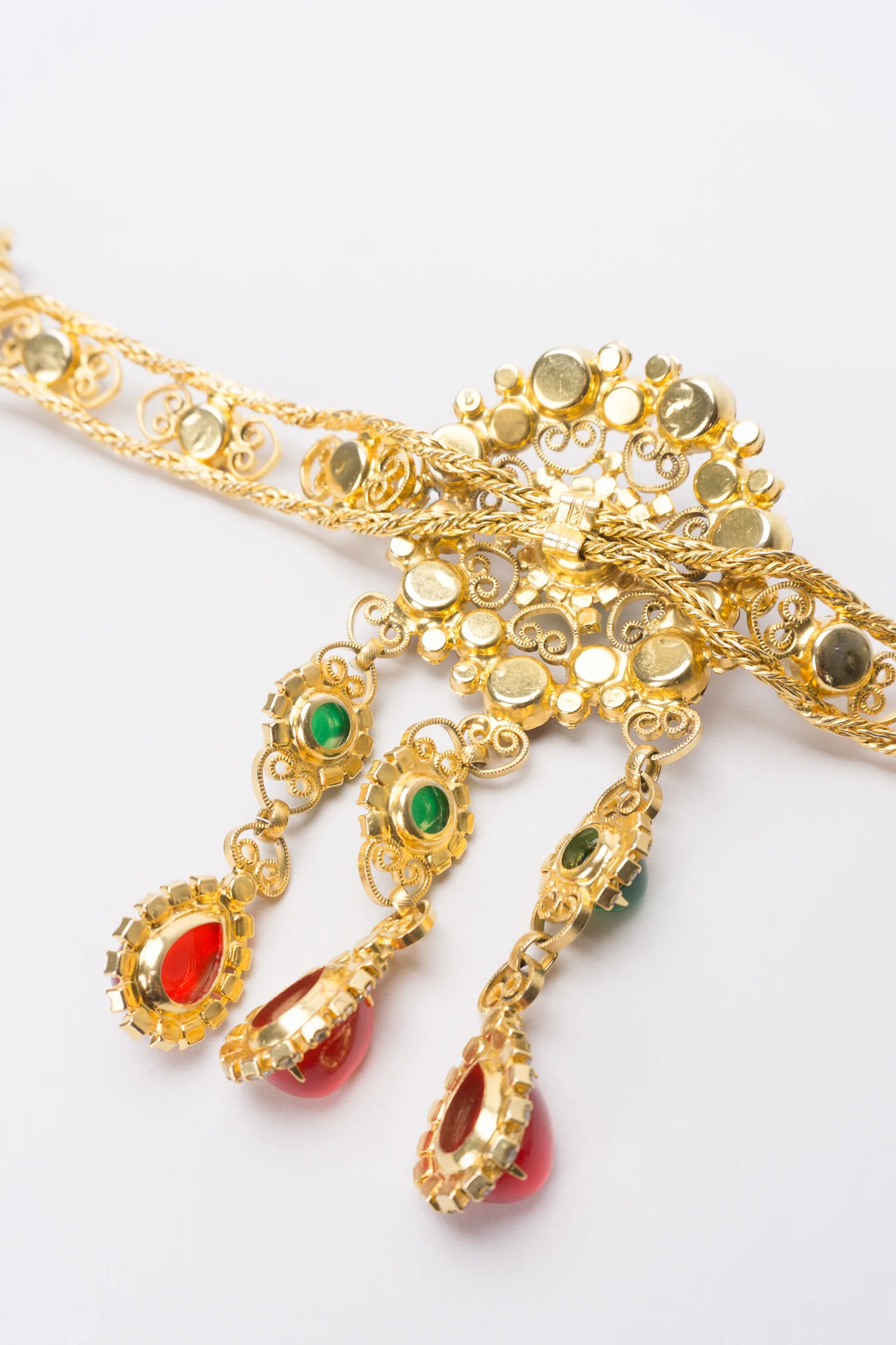 Gripoix Glass Cabochon Crystal Belt - Image 6