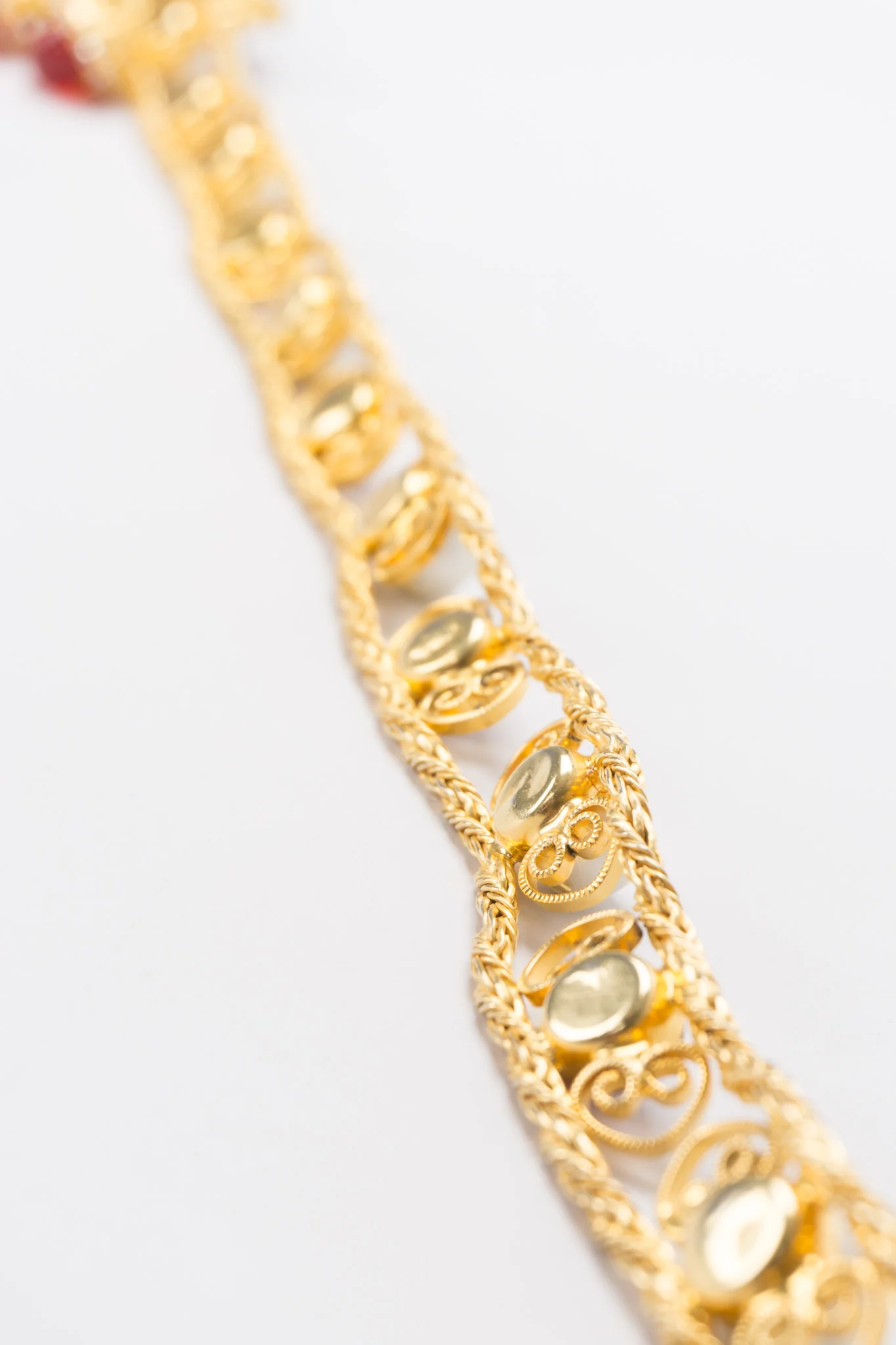 Gripoix Glass Cabochon Crystal Belt - Image 7