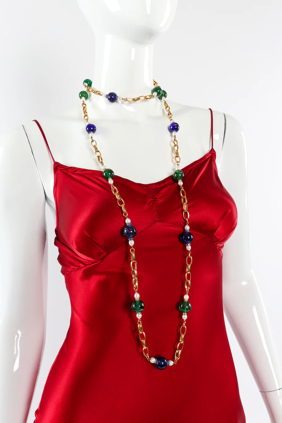 Gripoix Pearl and Glass Bead Necklace - Image 2