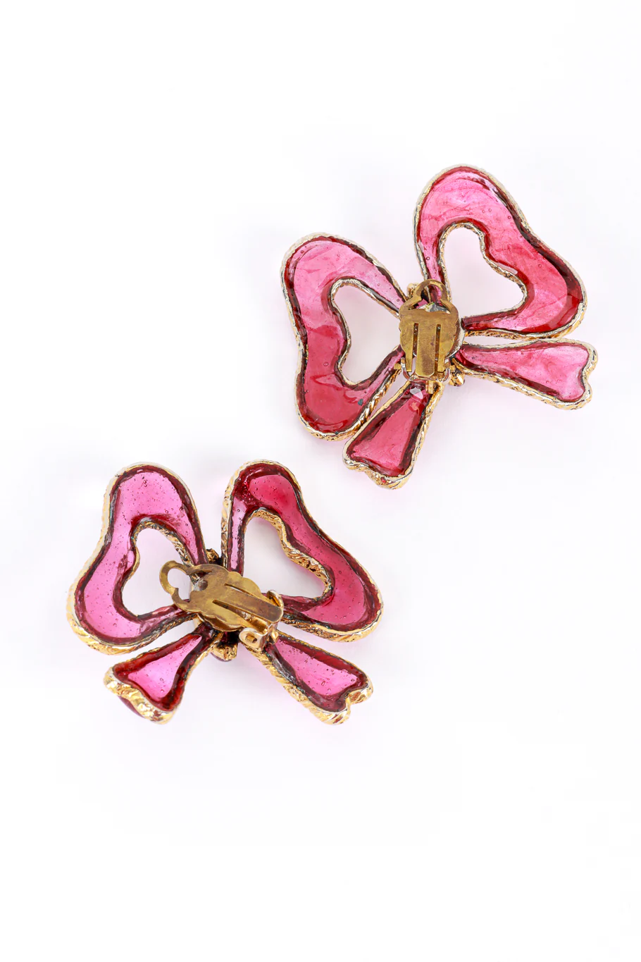Gripoix Ribbon Bow Earrings - Image 5