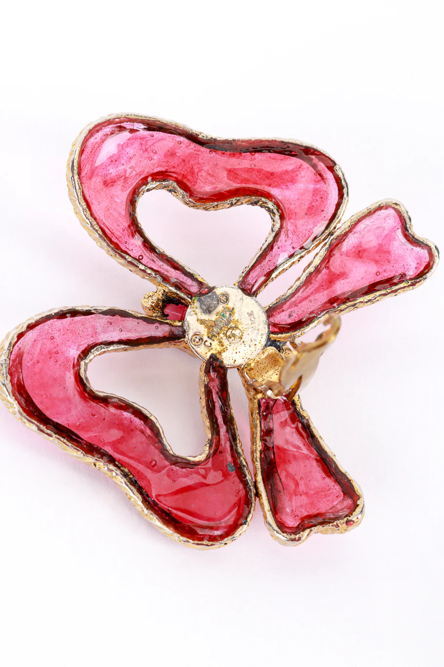 Gripoix Ribbon Bow Earrings - Image 7