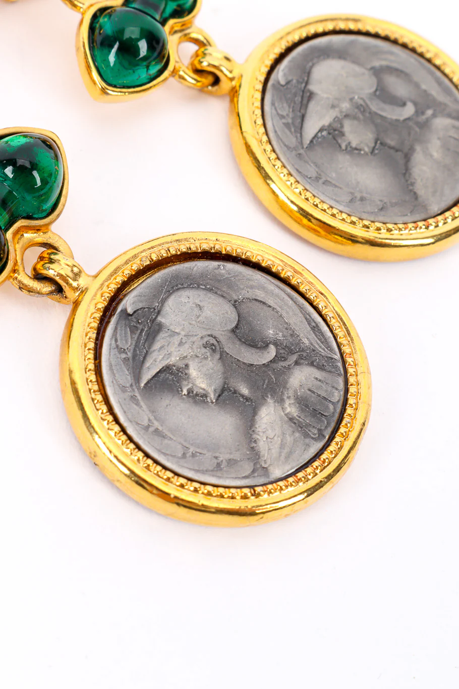 Gripoix Roman Coin Drop Earrings - Image 5