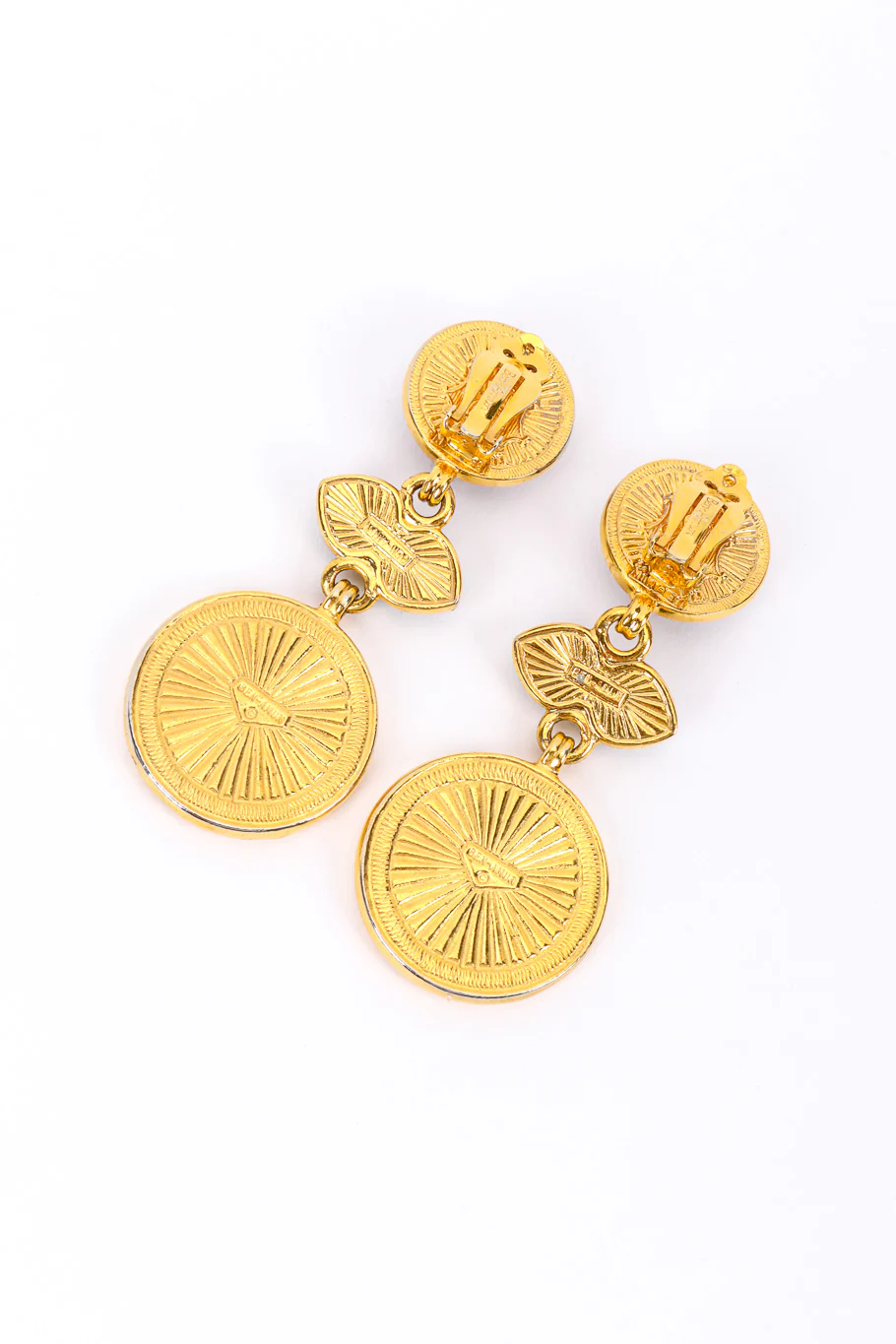 Gripoix Roman Coin Drop Earrings - Image 8