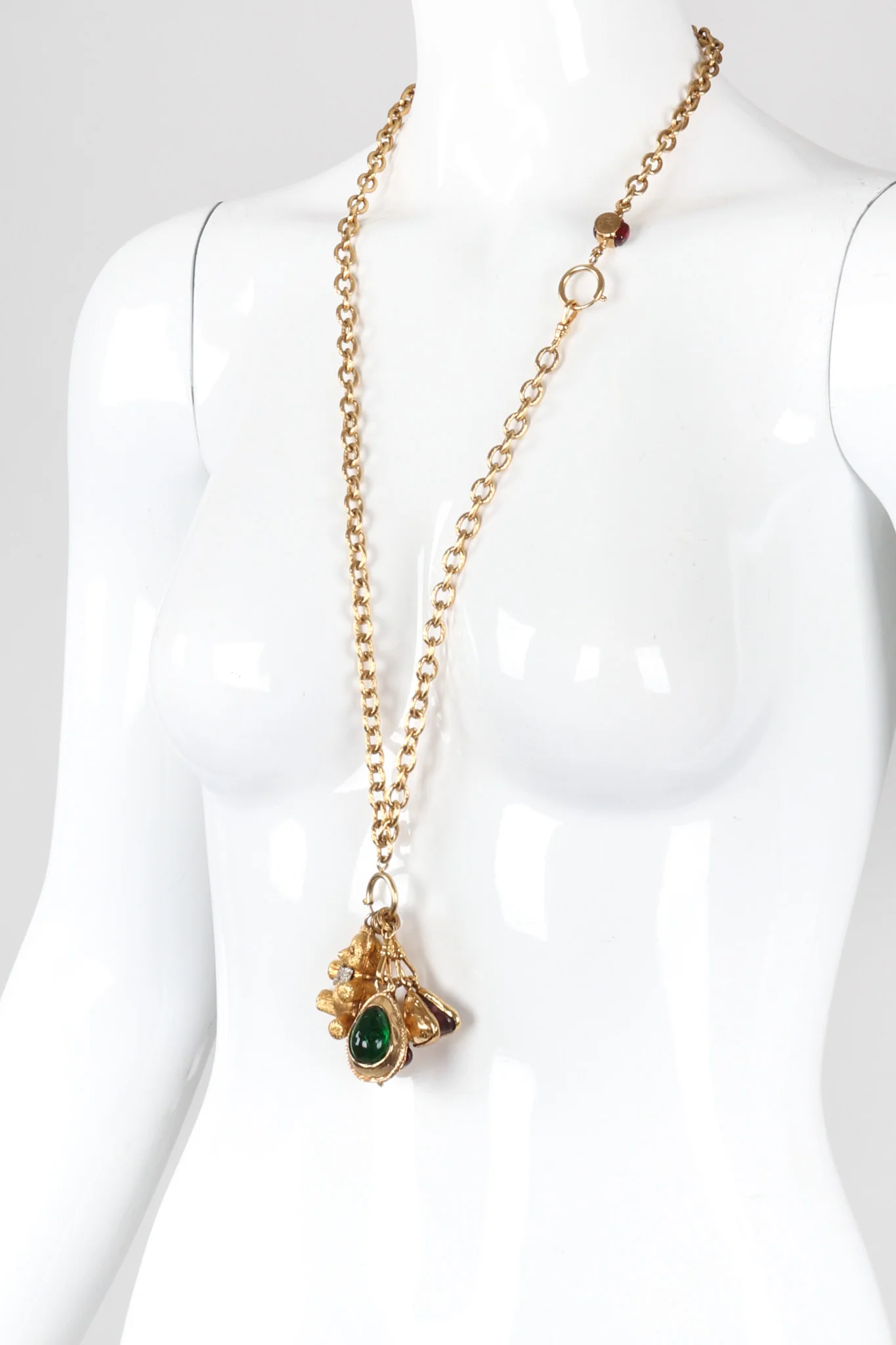 Gripoix Teddy Bear Charm Necklace - Image 3