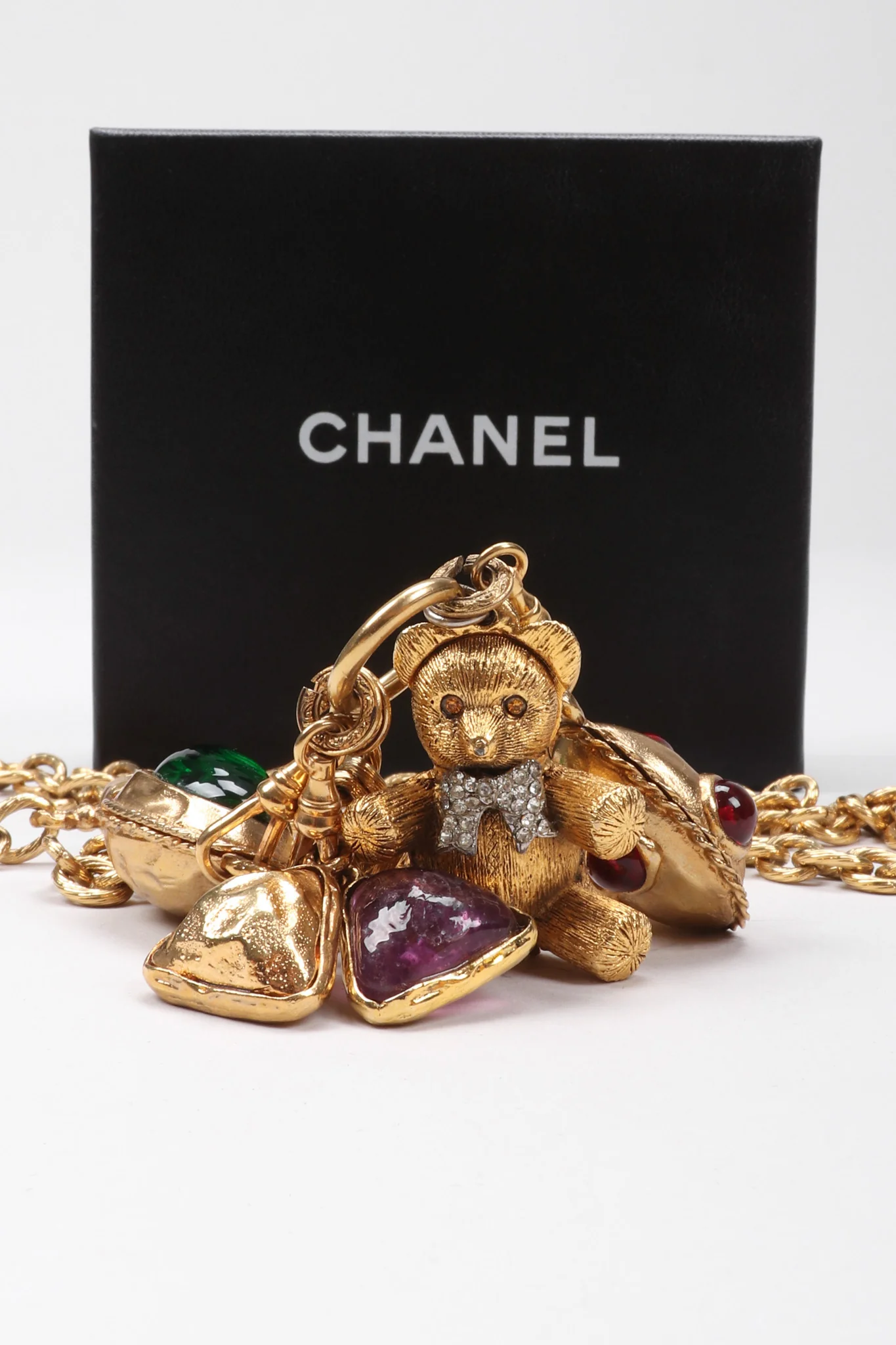 Gripoix Teddy Bear Charm Necklace - Image 4