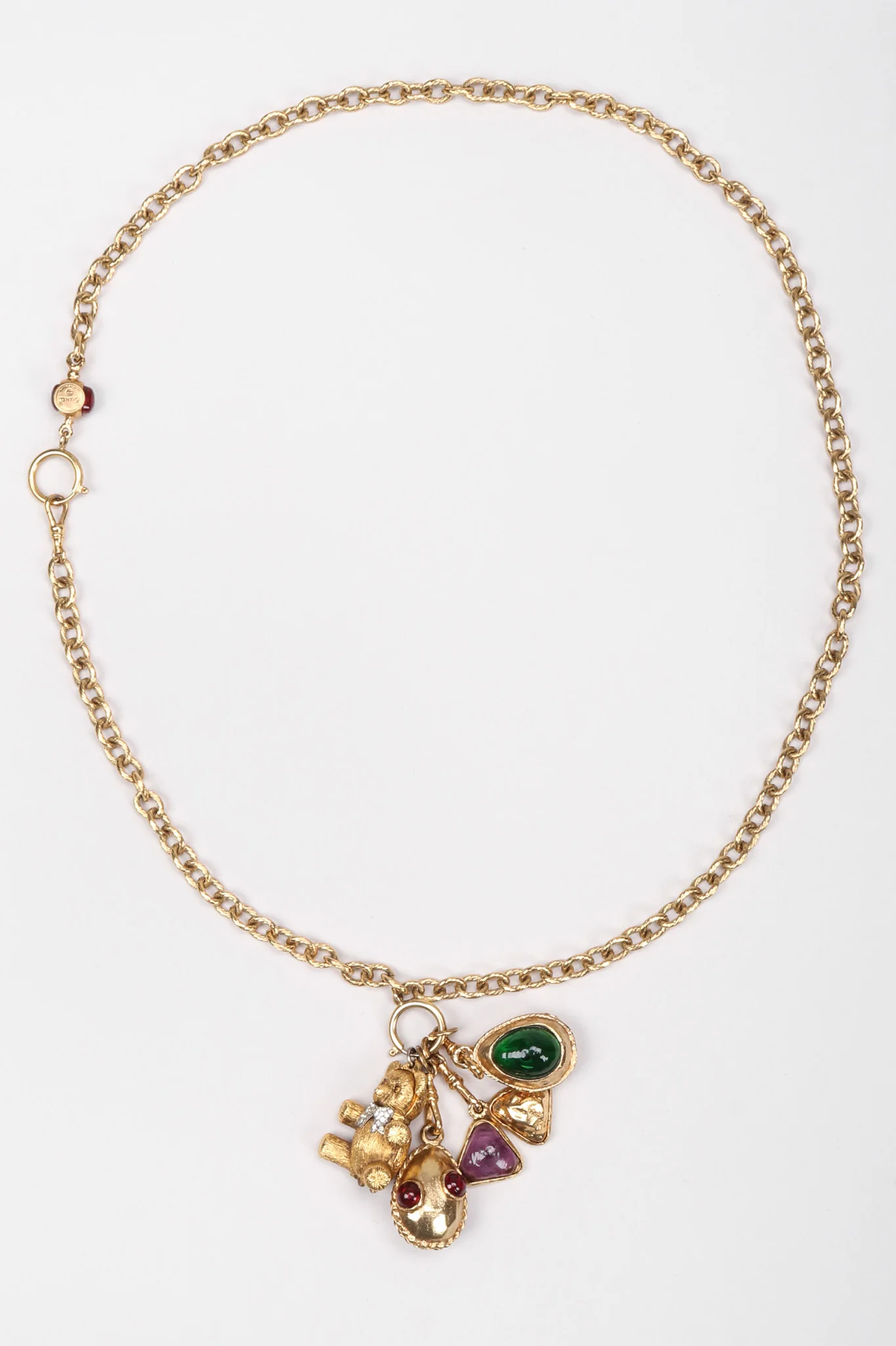 Gripoix Teddy Bear Charm Necklace - Image 6