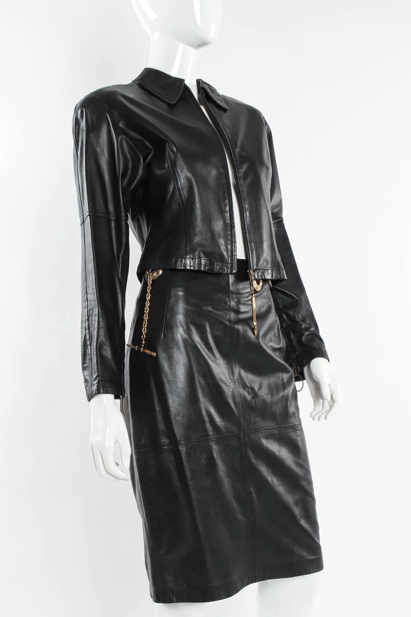 Grommet Leather Top & Skirt Set - Image 6