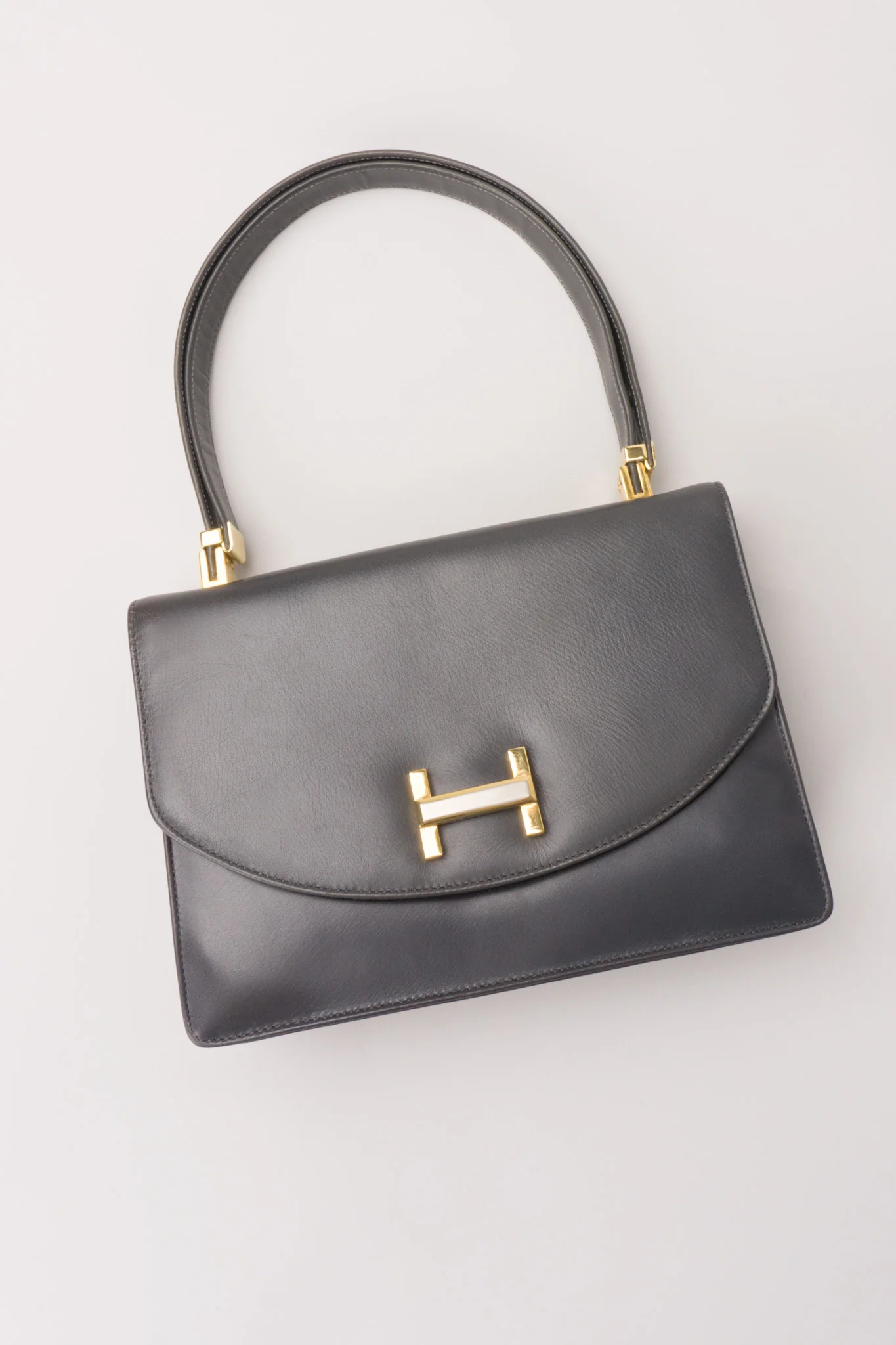 H-Flap Leather Handbag - Image 7
