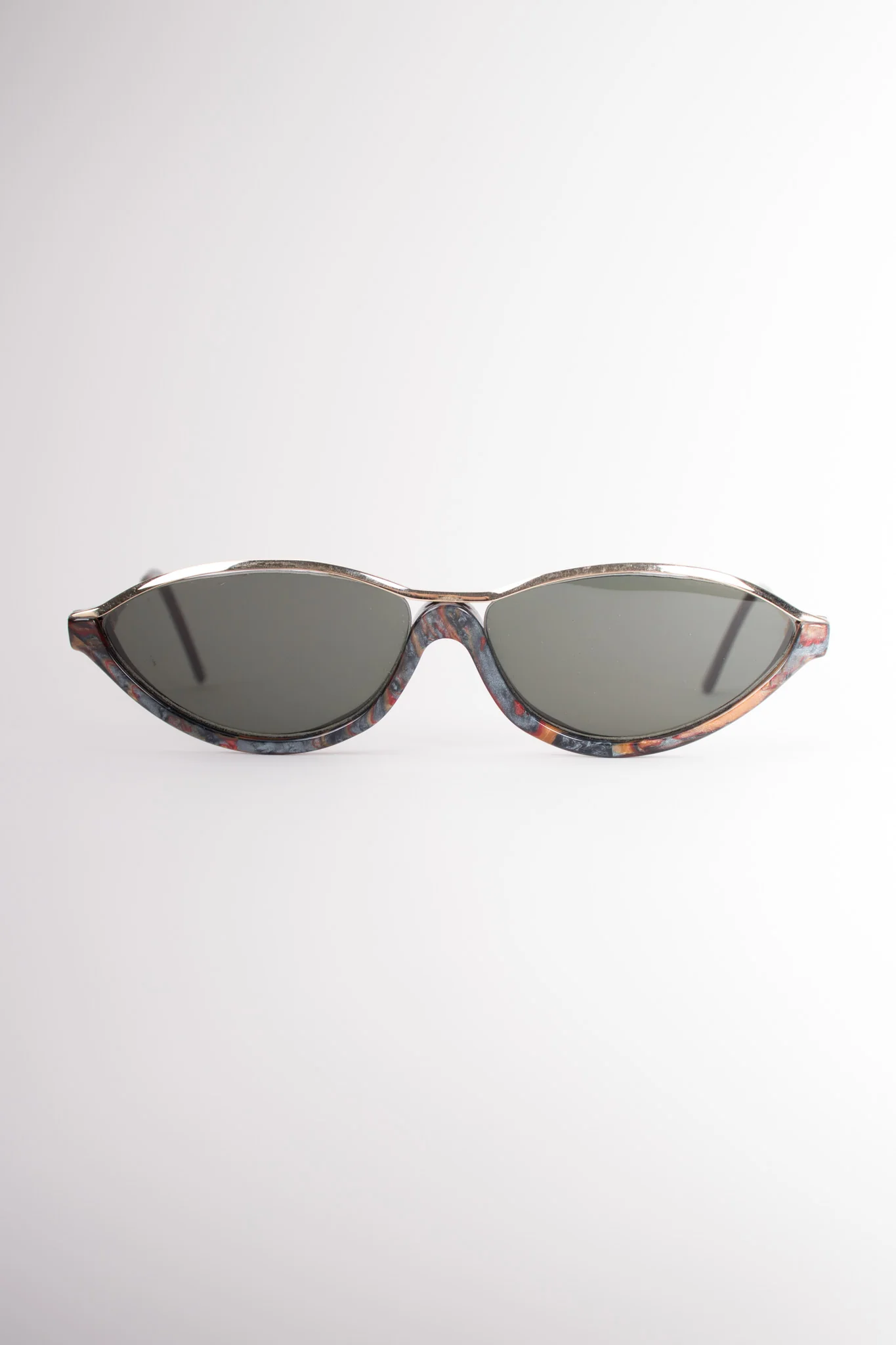 Half Rim Marbleized Sunglasses - Image 3