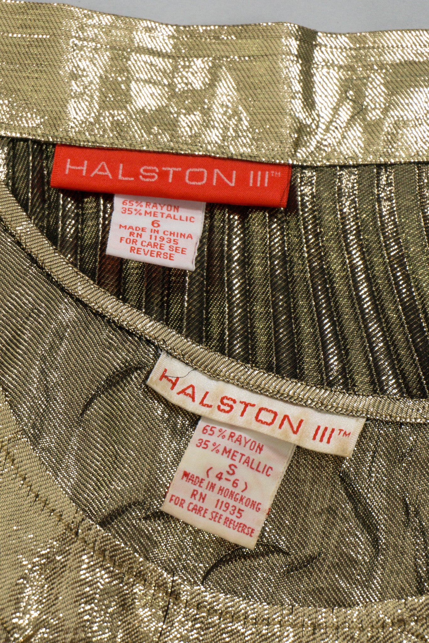 Halston III Gold Lamé Tank & Skirt Set - Image 11