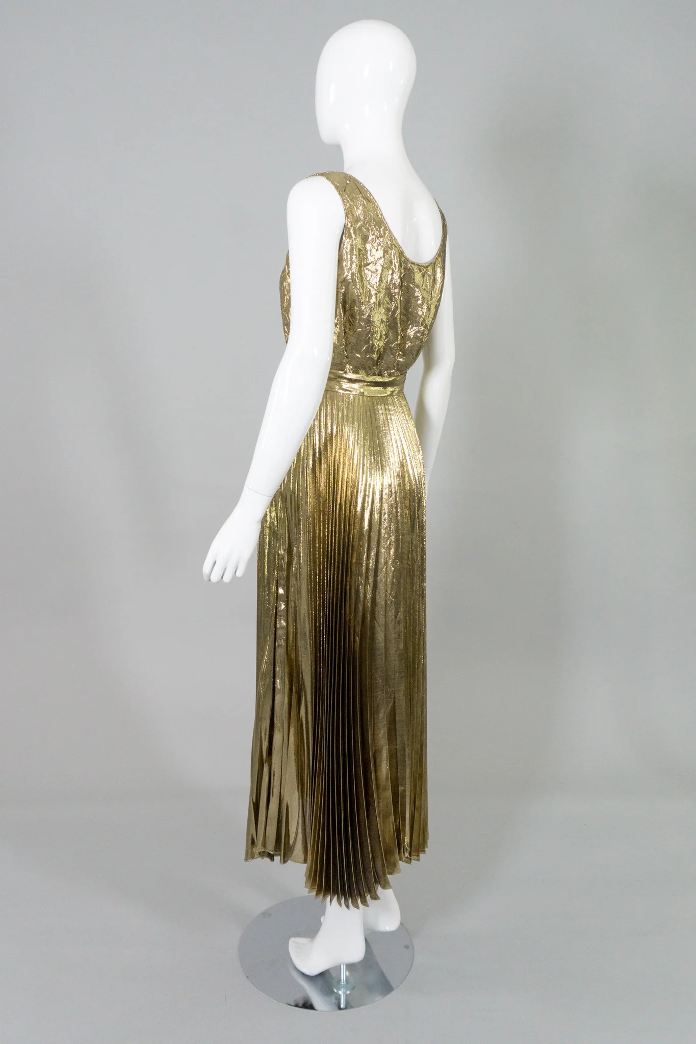 Halston III Gold Lamé Tank & Skirt Set - Image 4