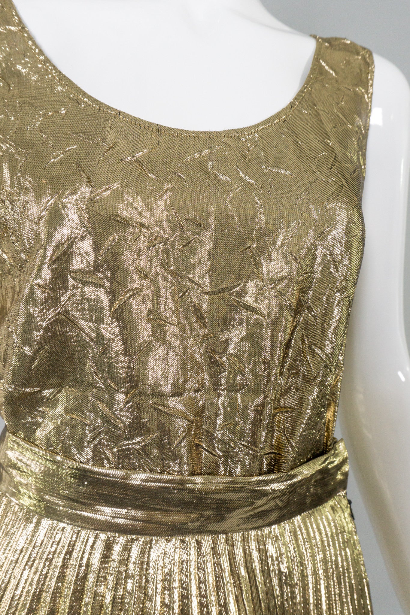 Halston III Gold Lamé Tank & Skirt Set - Image 7