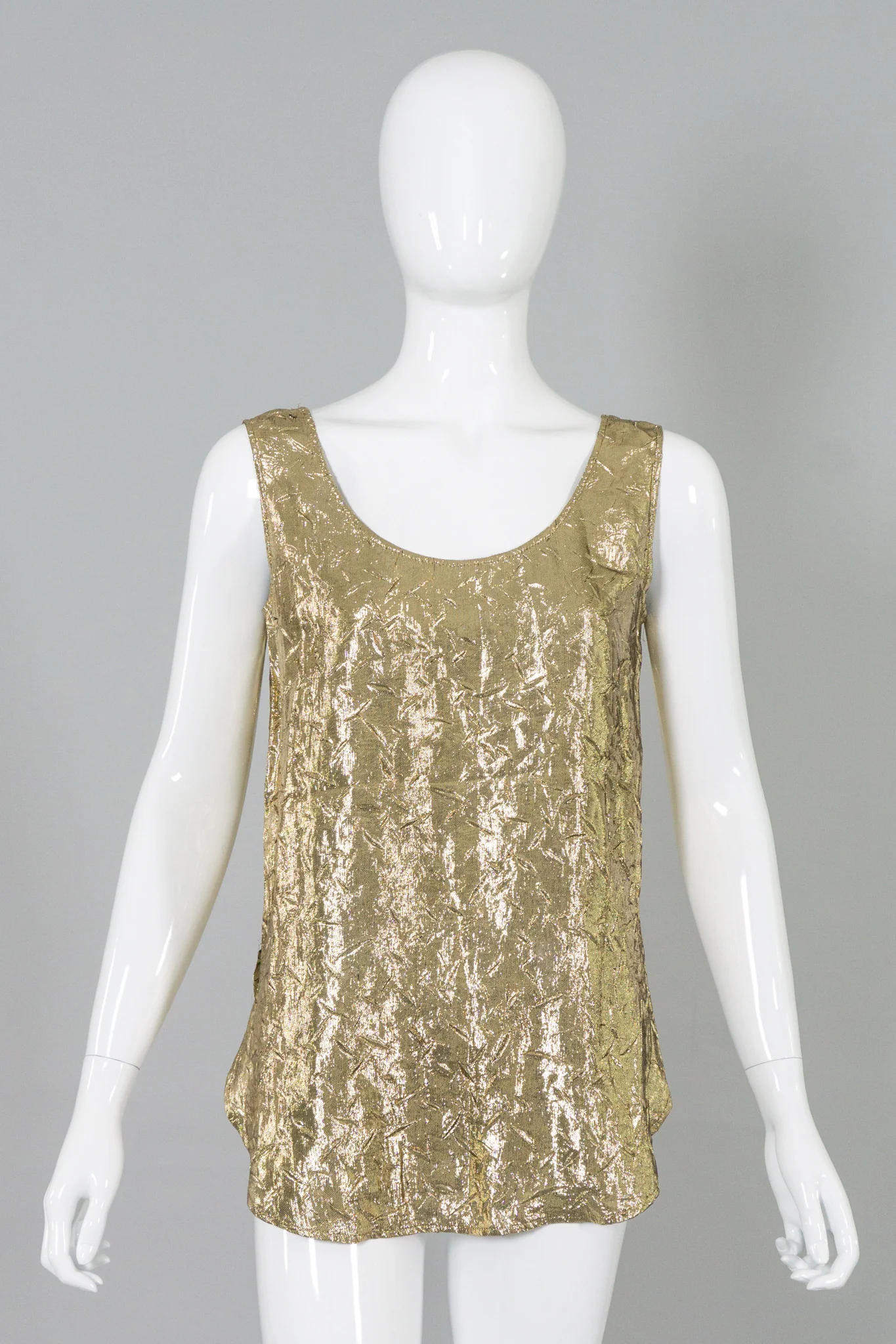 Halston III Gold Lamé Tank & Skirt Set - Image 9