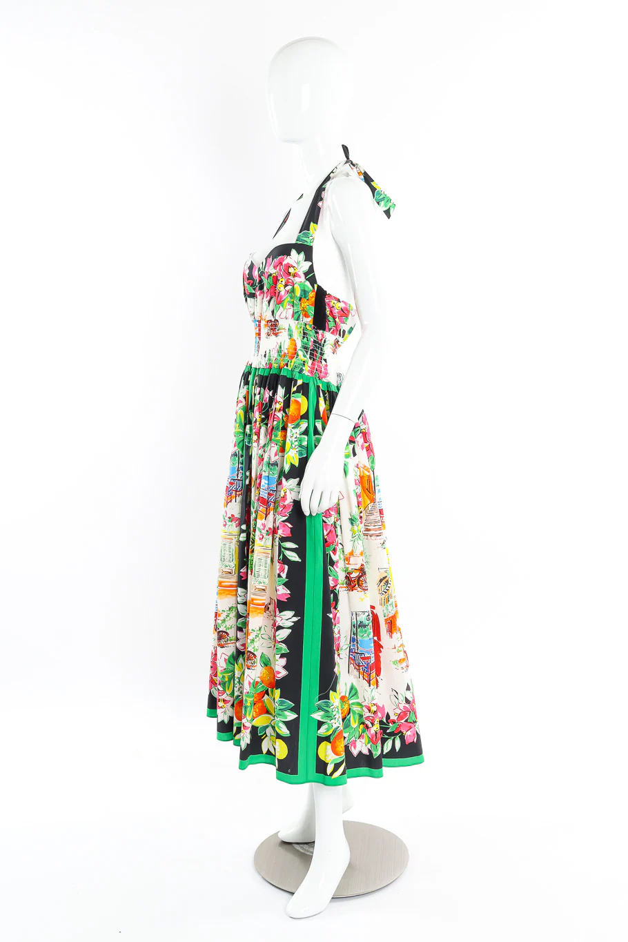 Halter Pleated Portofino Dress - Image 3