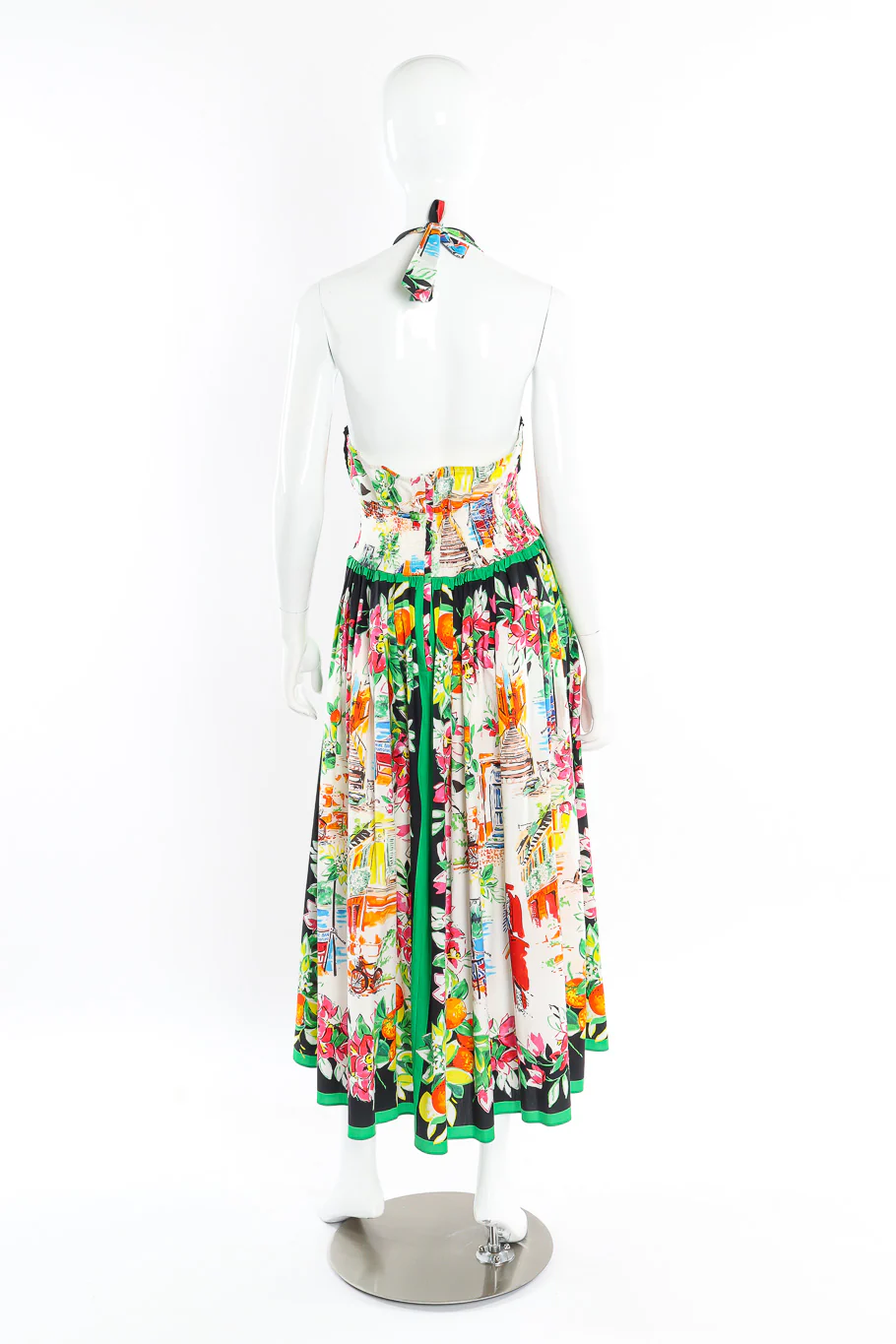 Halter Pleated Portofino Dress - Image 4
