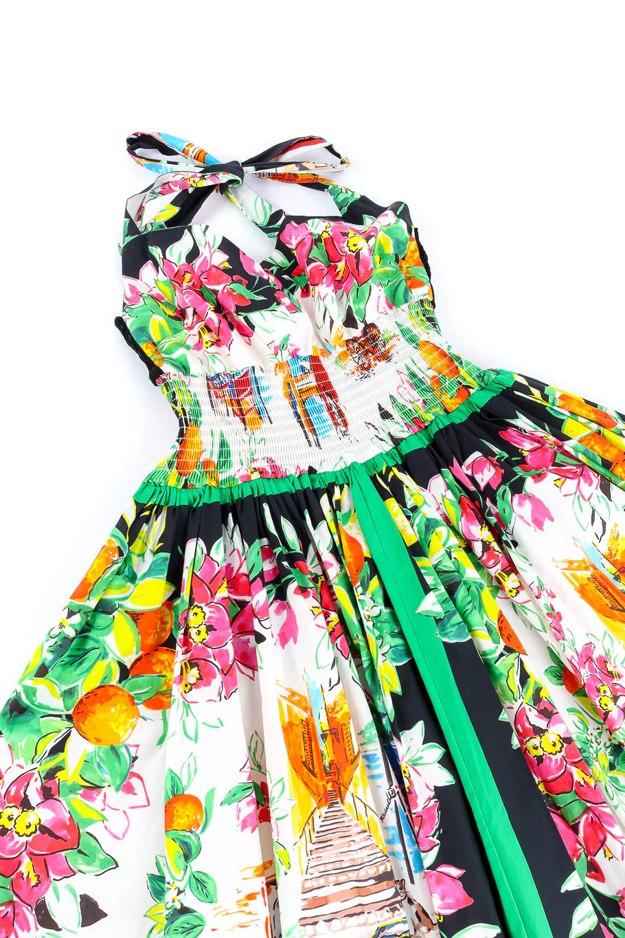 Halter Pleated Portofino Dress - Image 9
