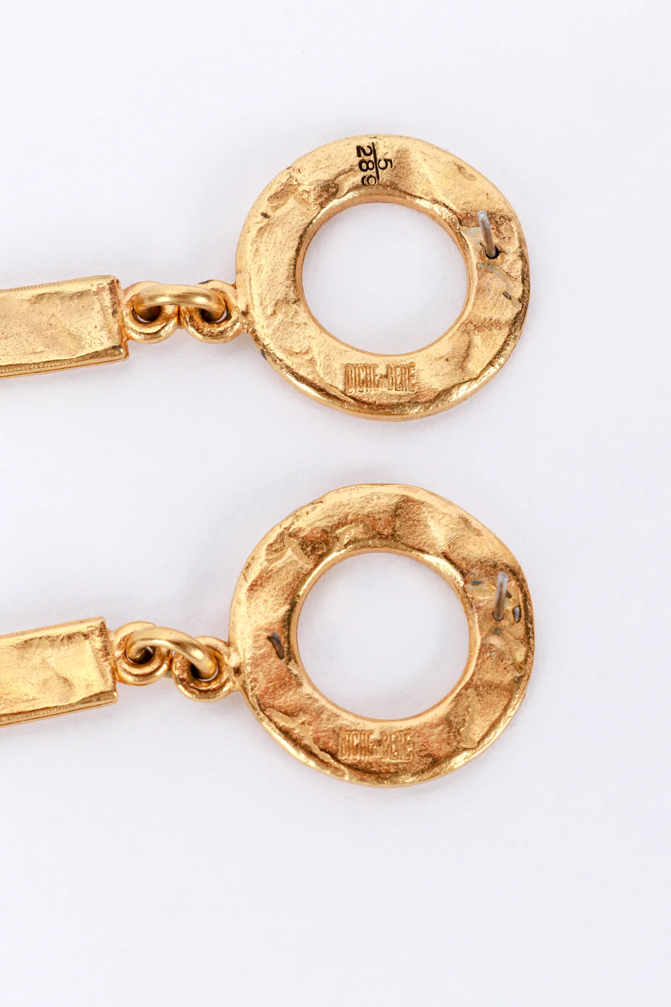 Hammered Bar Pendant Necklace & Earring Set - Image 10
