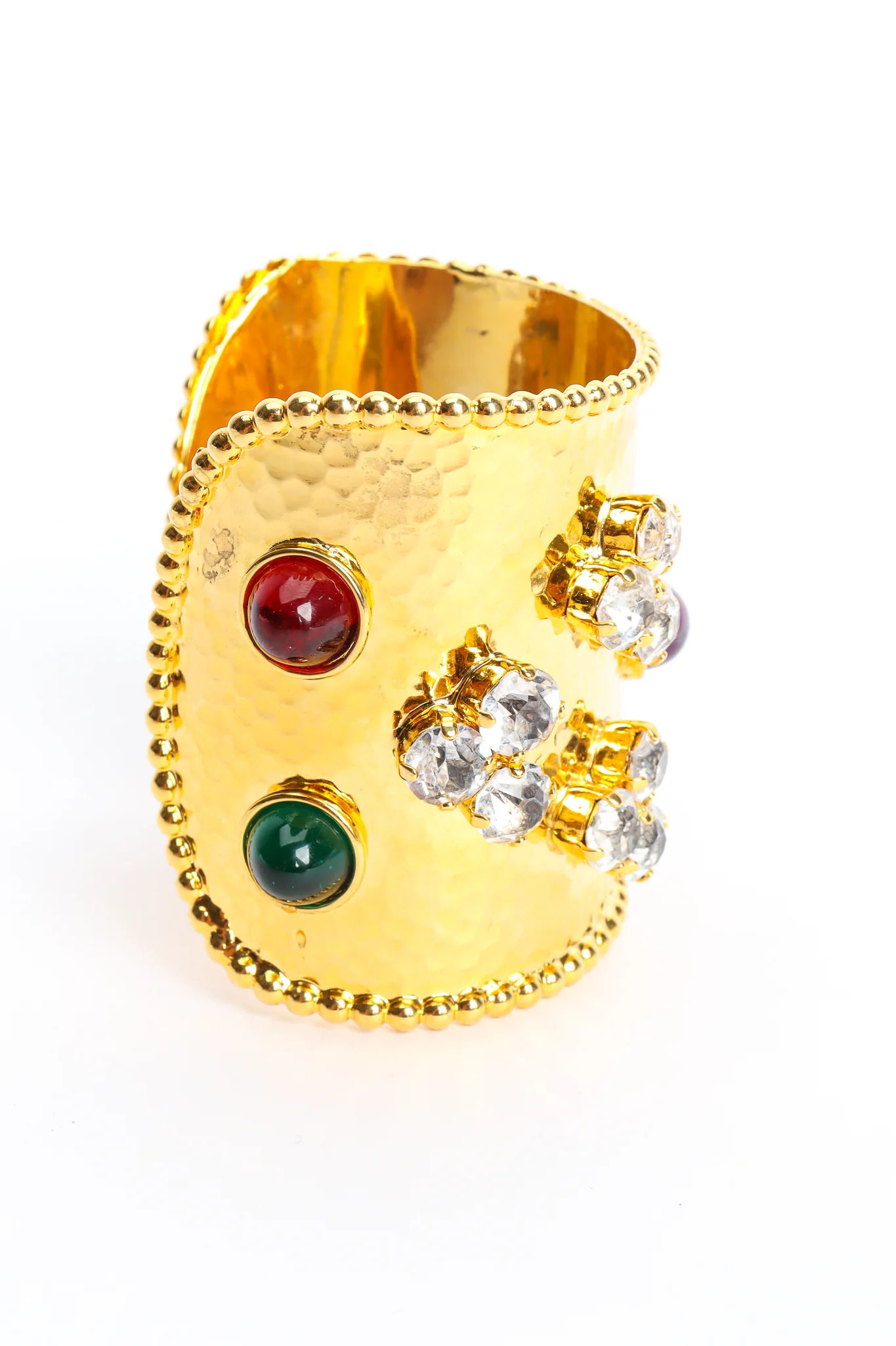 Hammered Cabochon Crystal Cuff I - Image 6